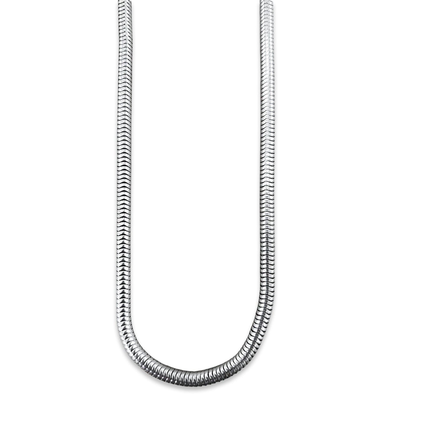 TMPCU001 Cadena Cola de Rata Pavonada 5 mm x 60 cm en Plata Fina .925