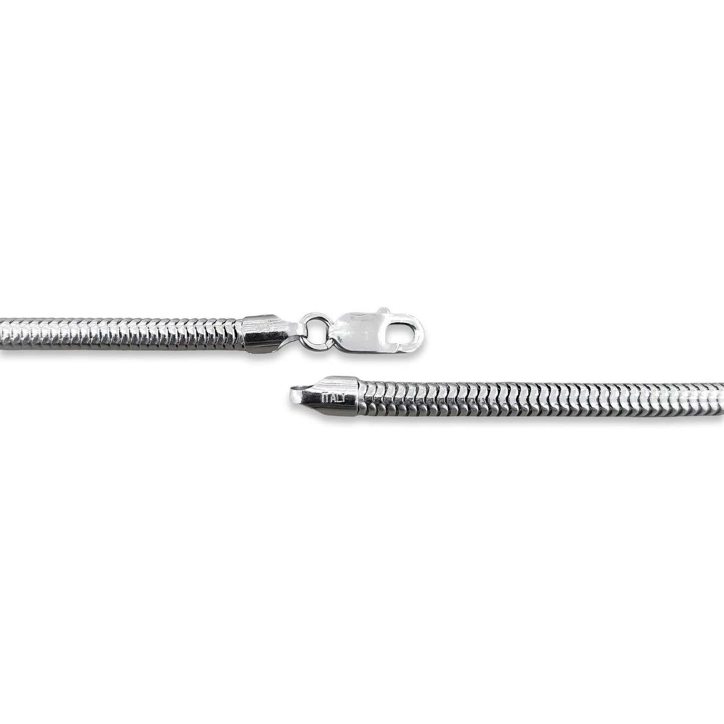 TMPCU001 Cadena Cola de Rata Pavonada 5 mm x 60 cm en Plata Fina .925