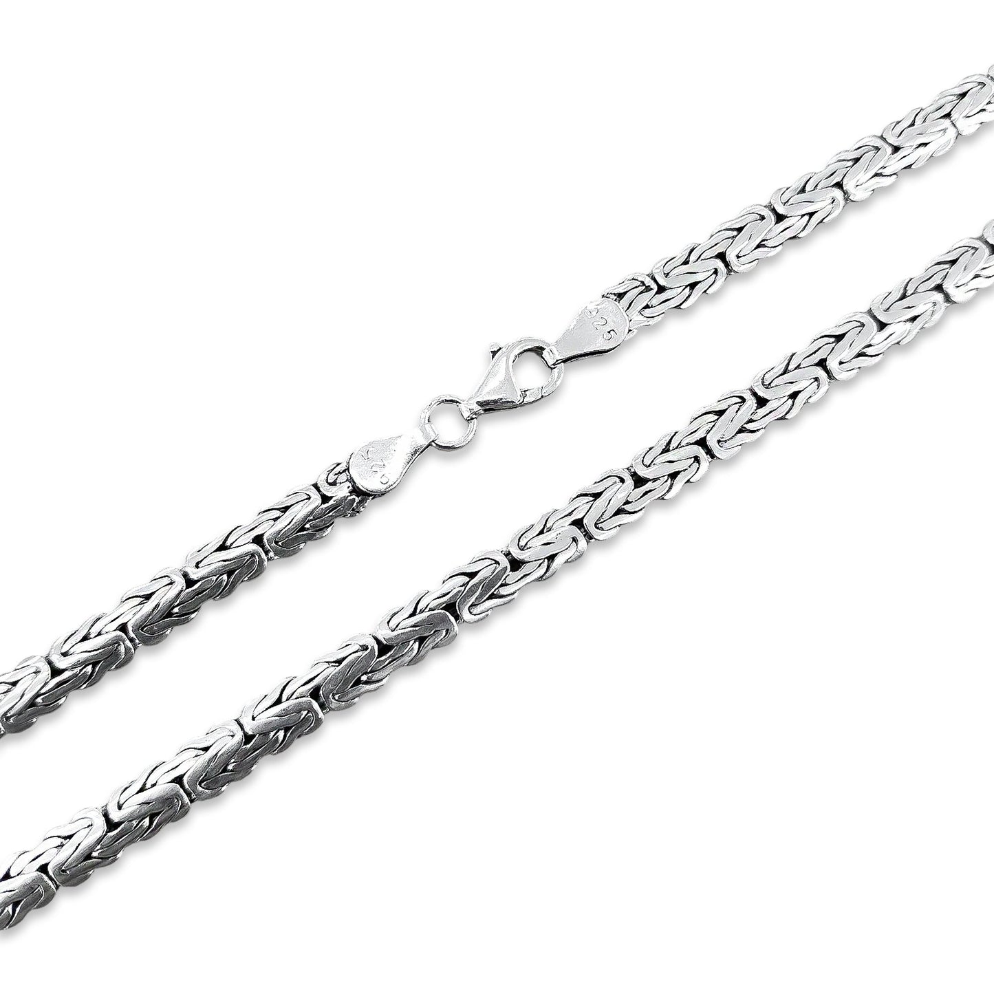 TMPCU005 Cadena Bali Planchada 5.2 mm x 60 cm en Plata Fina .925
