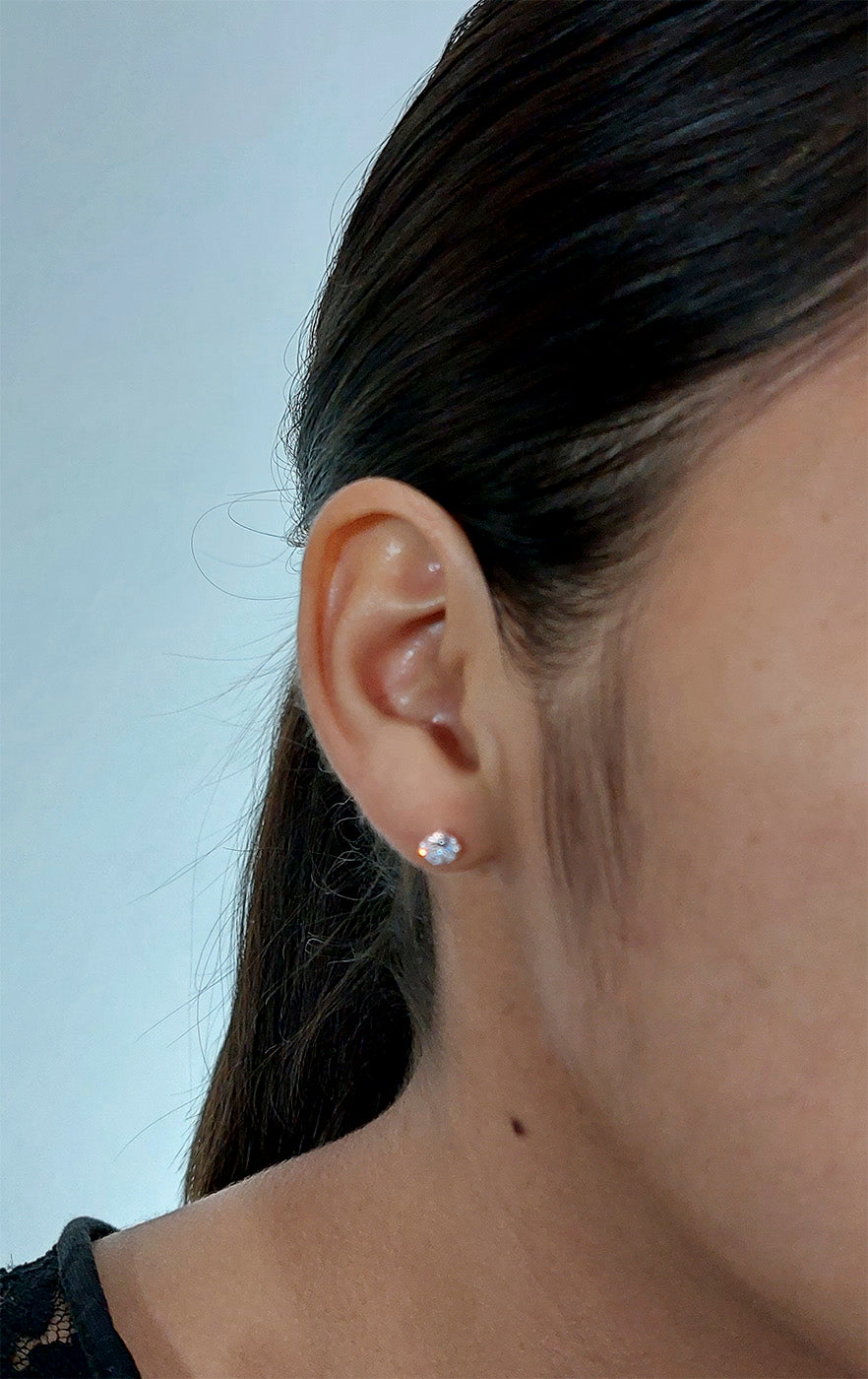 LPAP035 Aretes Broquel Zirconia Red S B 6 mm Tam 4 Plata .925 Taxco 1440134845