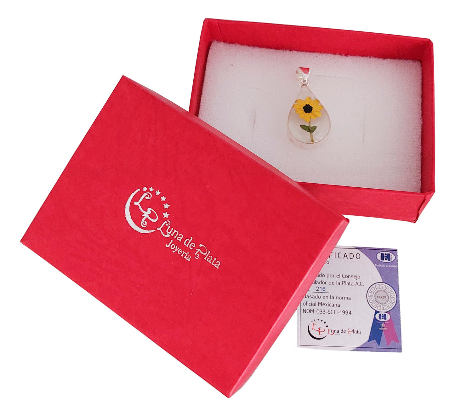 LPDJ144 Dije Gota Girasol en Plata Ley .925 1591104821
