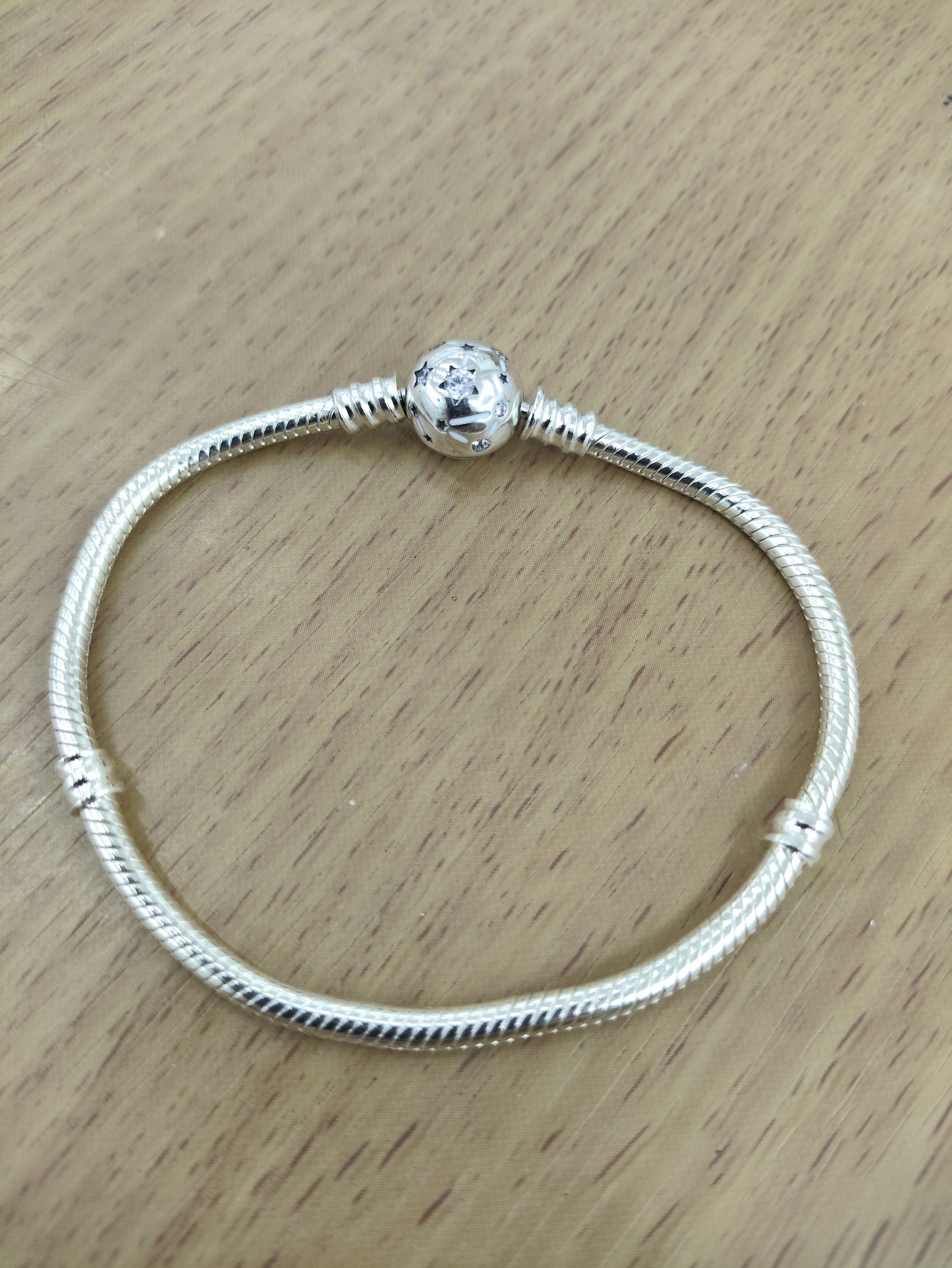TMPPD010-17 Pulsera Dama Pand Bola Constelación 17 cm en Plata Fina .925