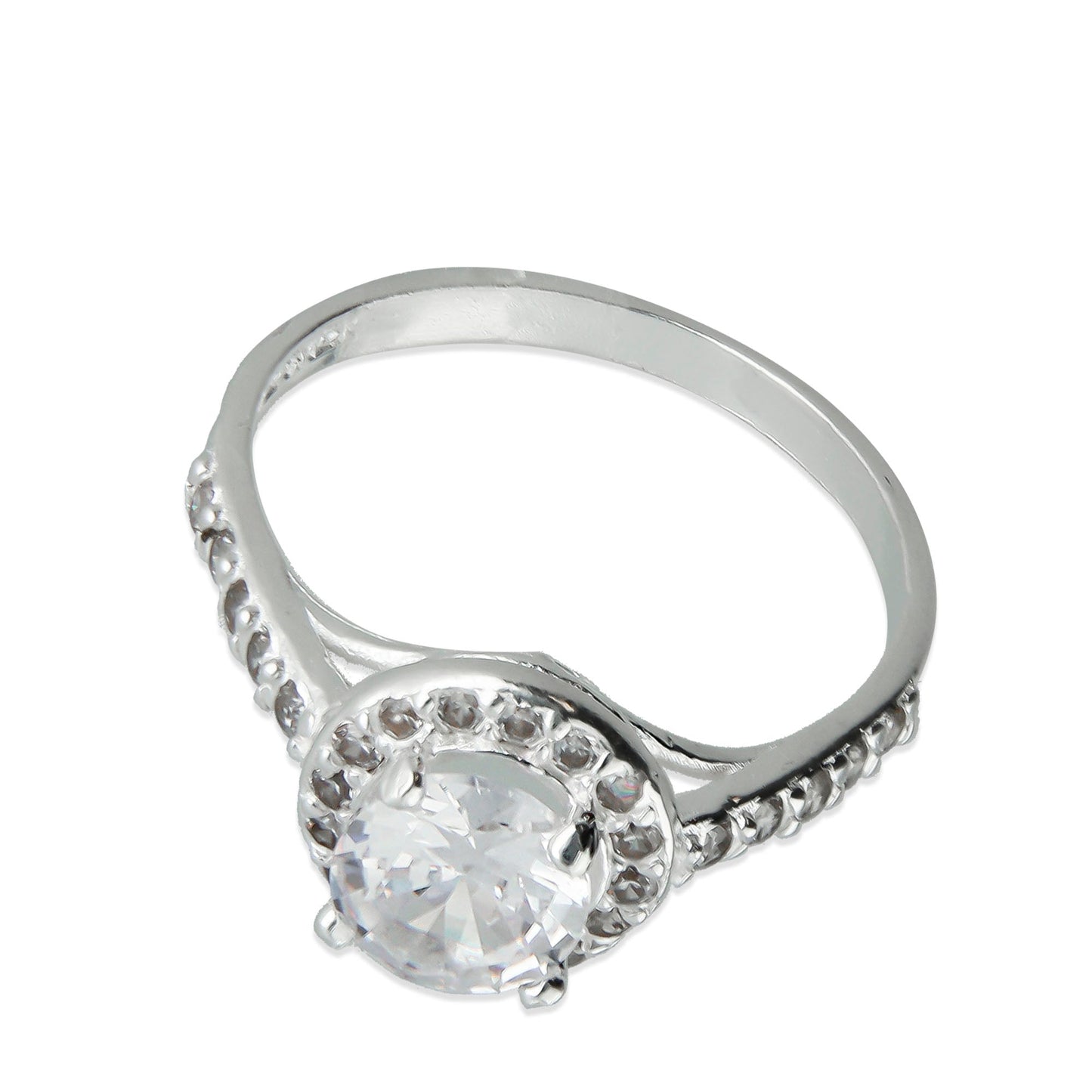 LPAD056 Anillo Modelo Solitario Circulo Pave L Plata .925 Taxco Gro 2689523678