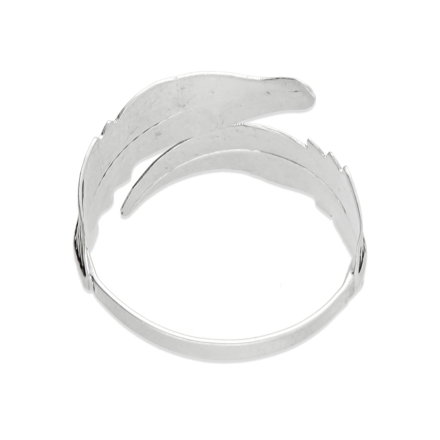 LPAD065 Anillo Ligero Ajustable Plumas Pavonado Plata .925 Taxco Gro 2888728030