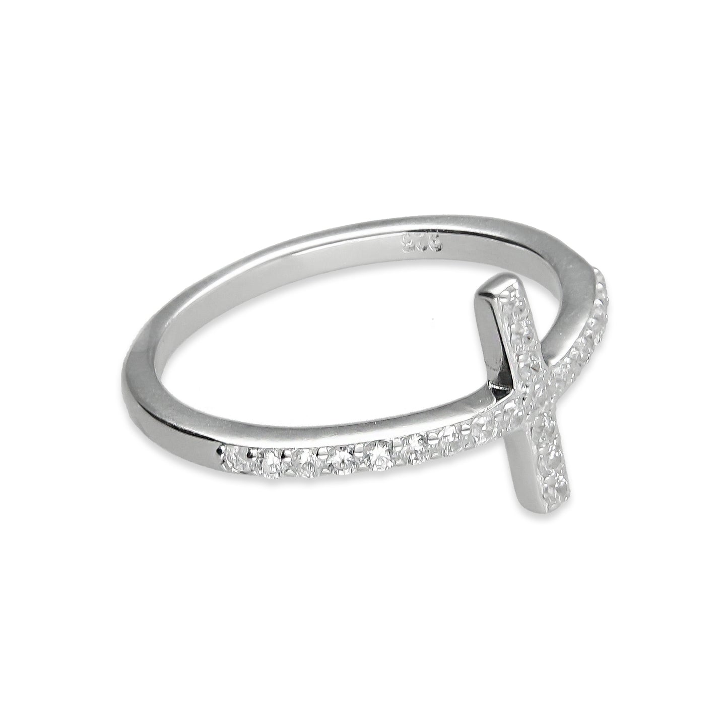 LPAD093 Anillo Modelo Cruz Pavé Plata .925 Taxco Gro 3300039130