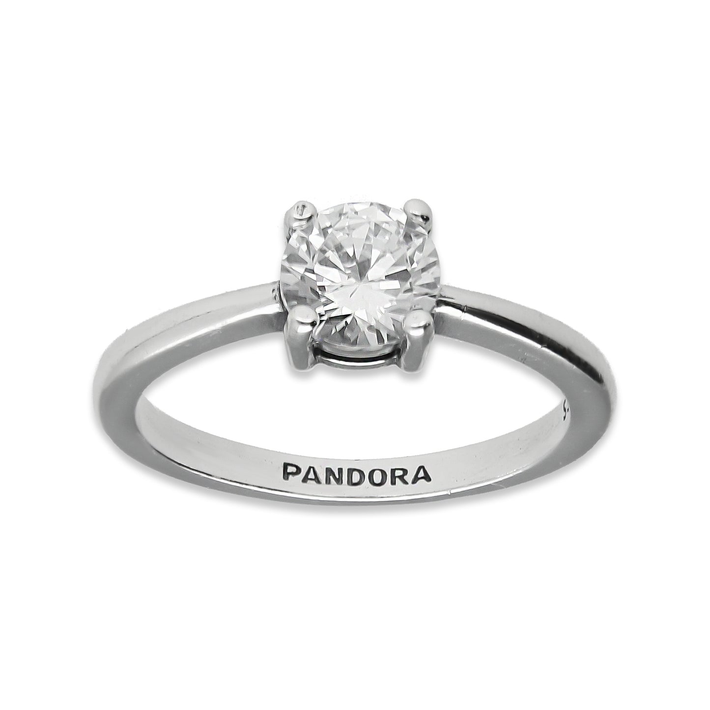 LPAD101 Anillo Pand Solitario 4U Blanco Plata .925 Taxco Gro