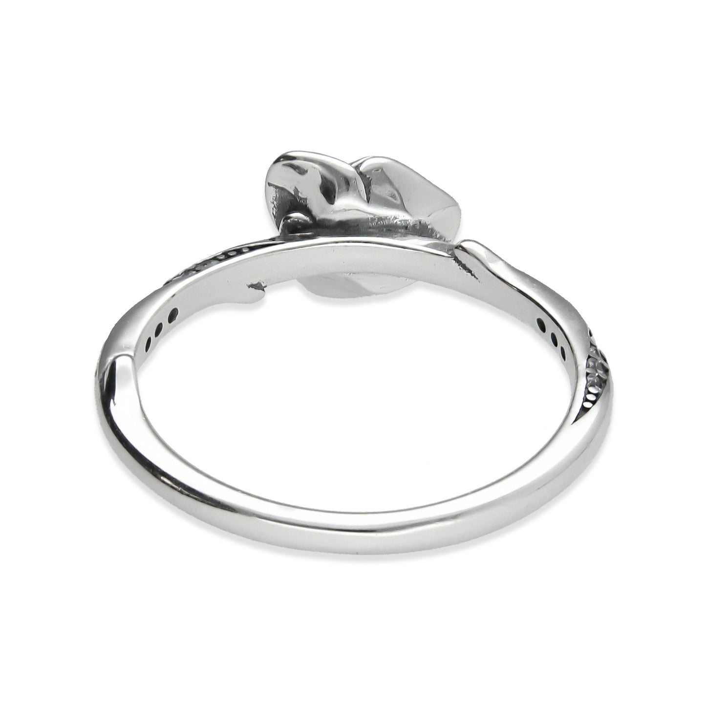 LPAD102 Anillo Pand Solitario Rose Plata .925 Taxco Gro