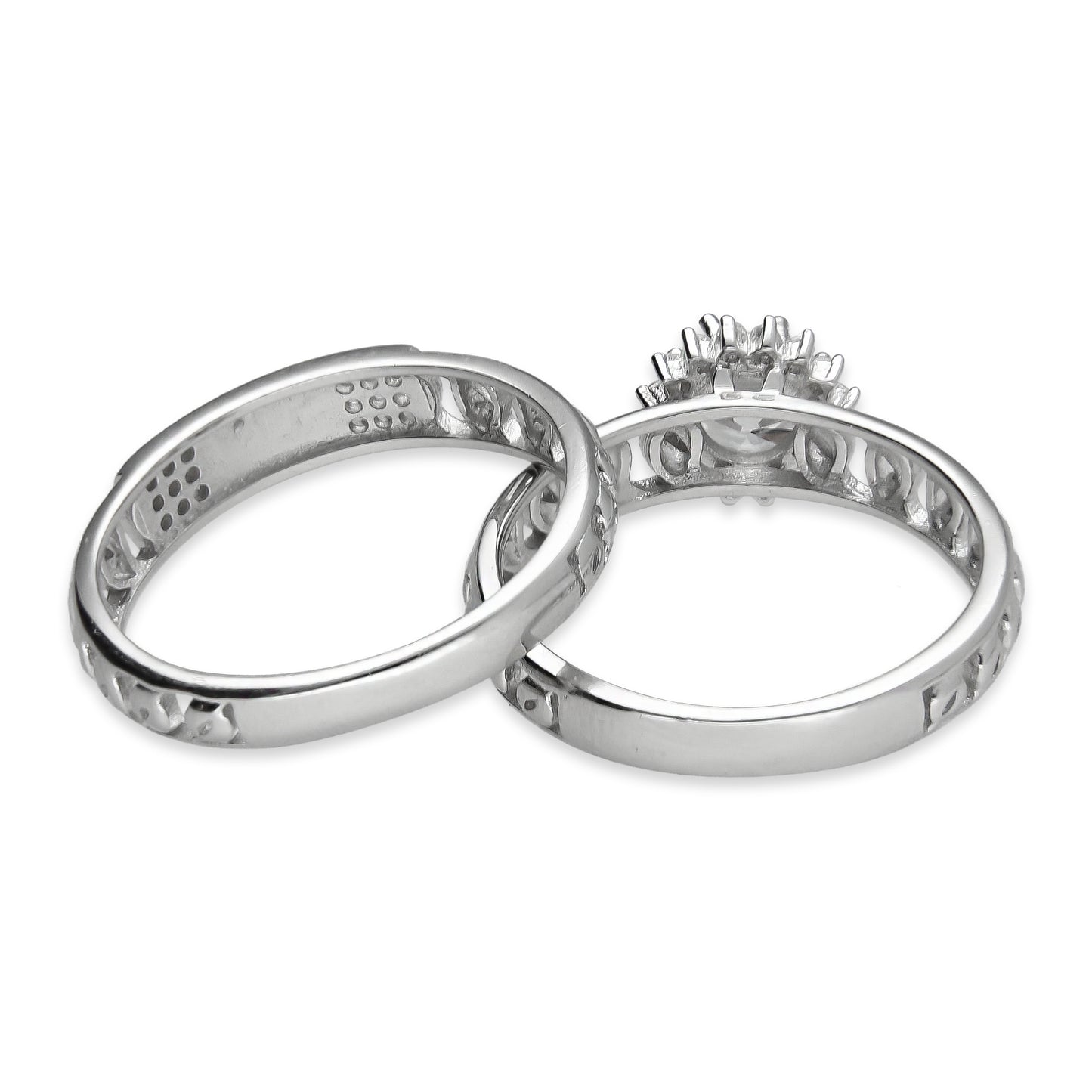 LPAD105 Anillo Mona Alianza Blanco Plata .925 Taxco Gro