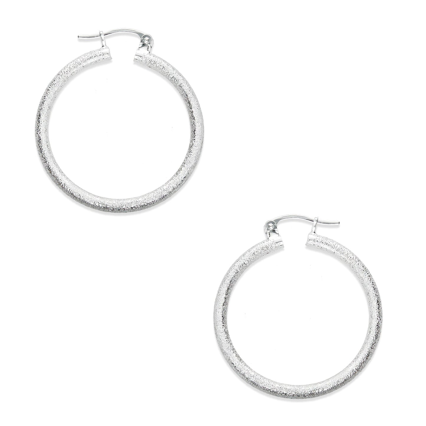 LPADI024 Arracadas De Plata .925 Tubo Grueso Frozen Tam 3 31 mm 1884644249