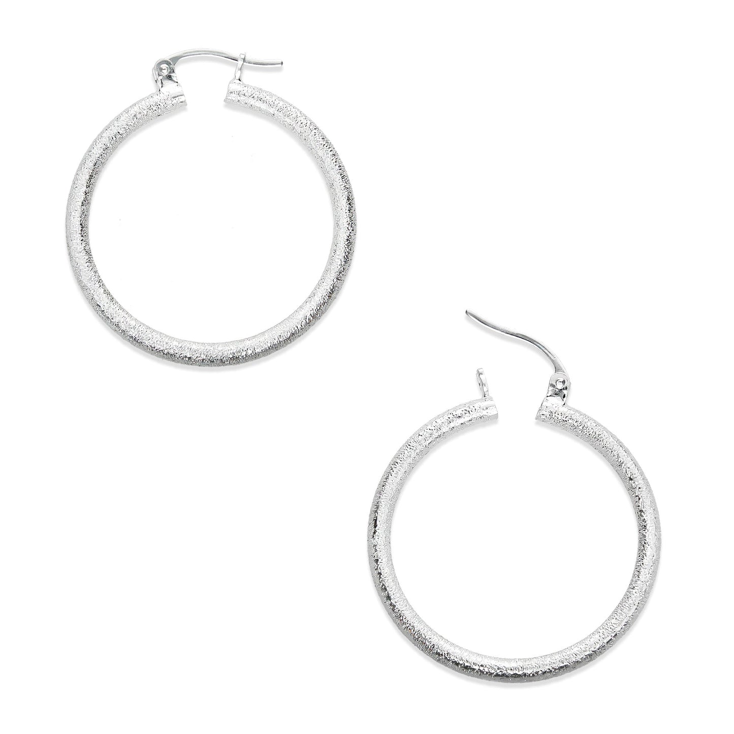 LPADI024 Arracadas De Plata .925 Tubo Grueso Frozen Tam 3 31 mm 1884644249