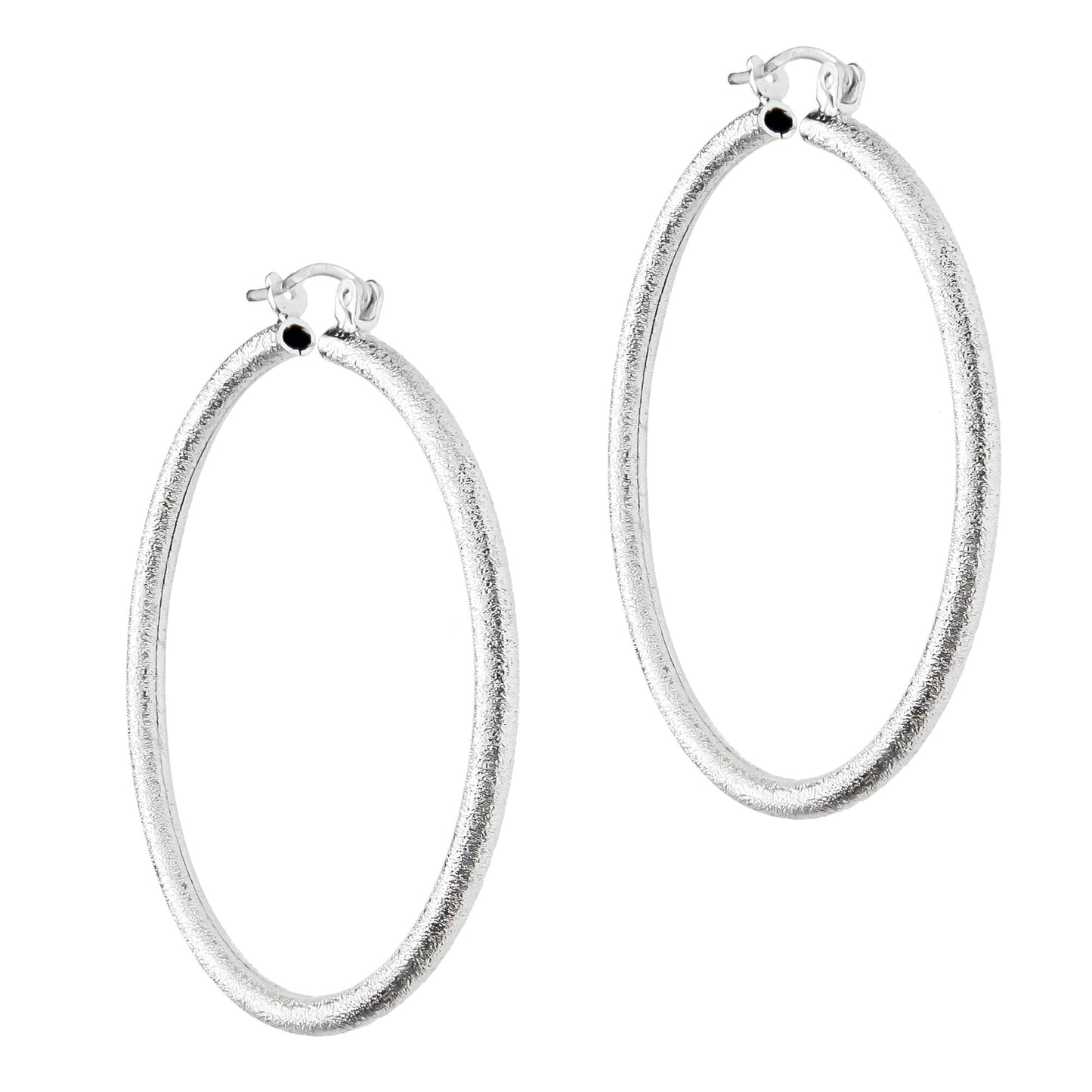 LPADI026 Arracadas De Plata .925 Tubo Grueso Frozen Tam 5 45 mm 2107684756