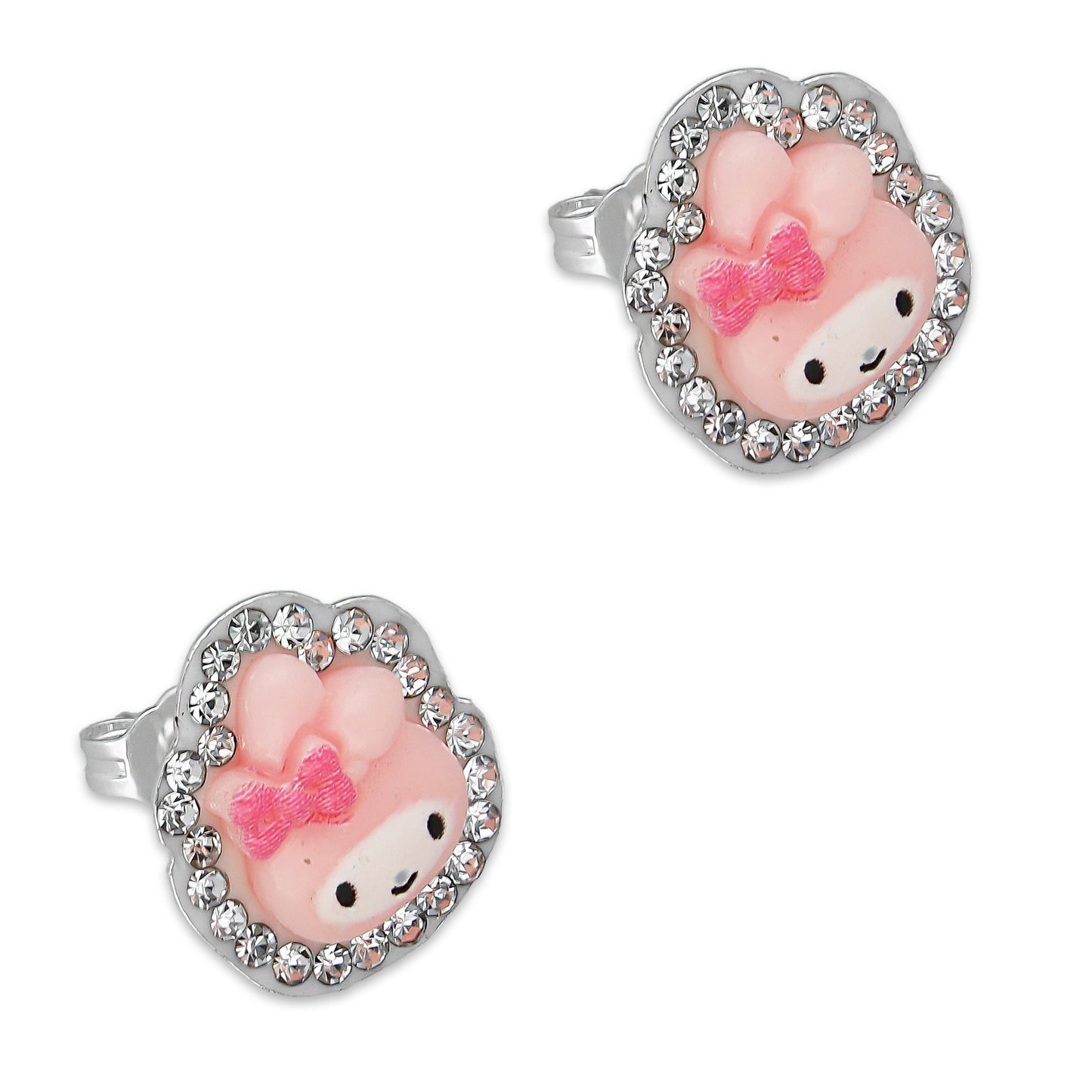 LPADJ068 Set de Aretes y Dije Melody Diámetro 2.1 cm en Plata Ley .925