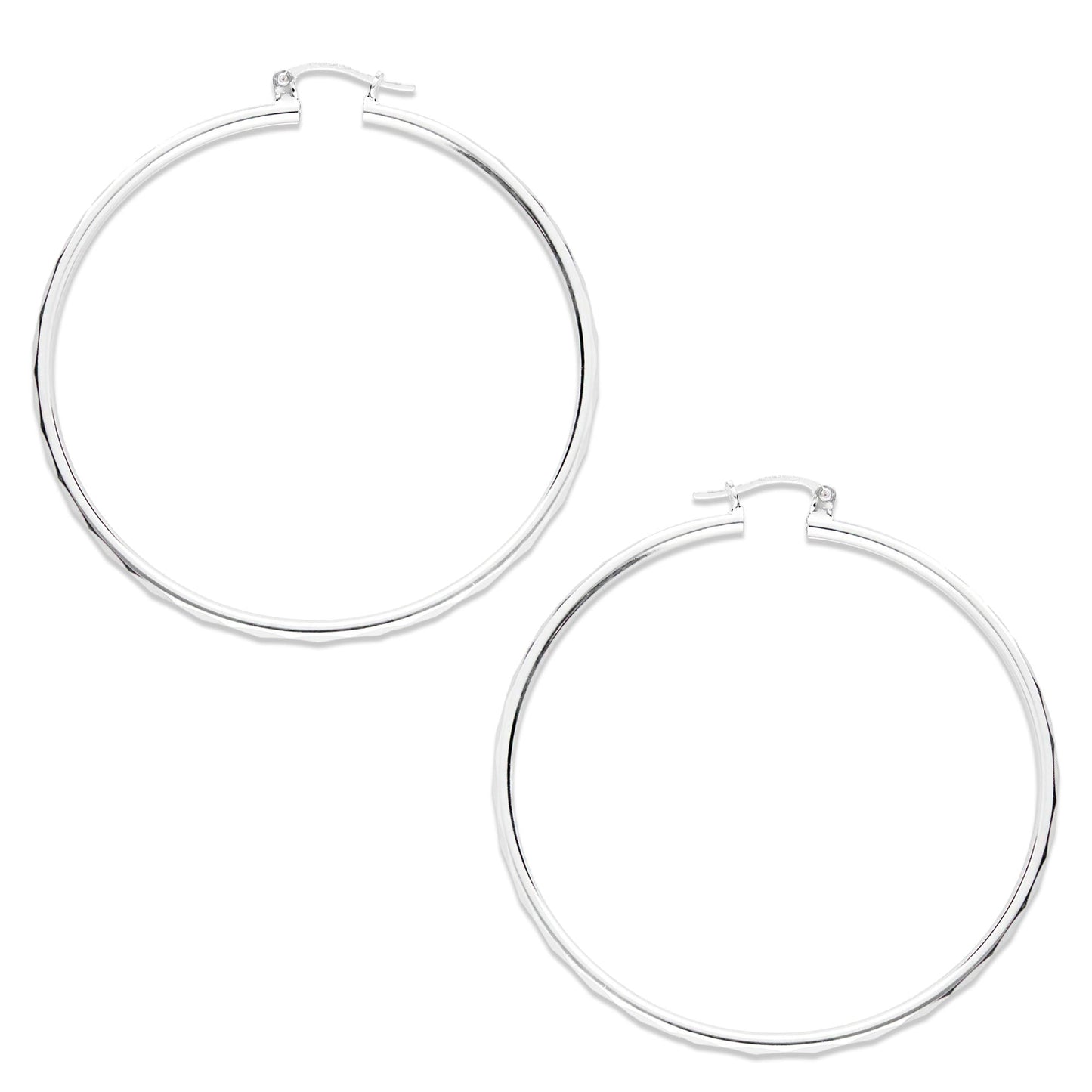 LPAF040 Arracada Facetada Mod. Rombo T7 52 Mm Plata .925 Taxco MLM946767931