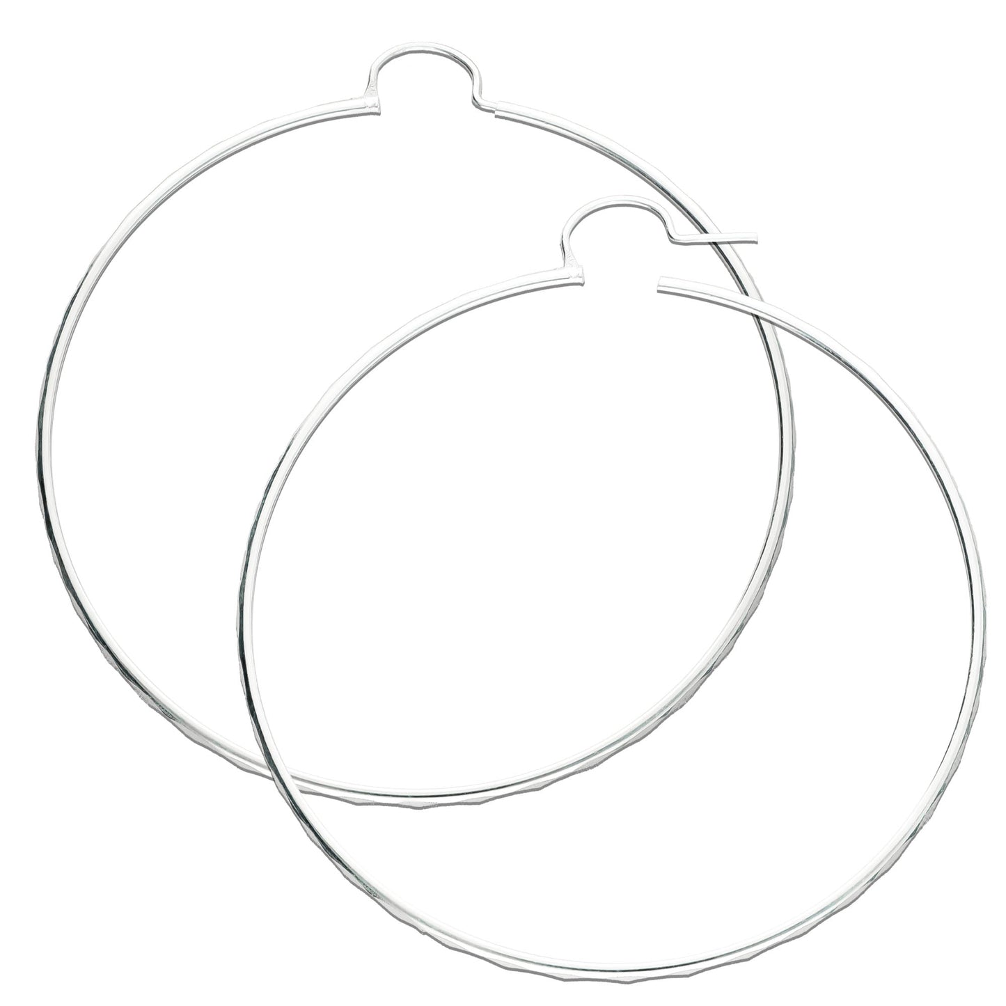 LPAF042 Arracada Facetada Plata .925 Tam 12 - 74 Mm Diámetro Taxco MLM1366914205
