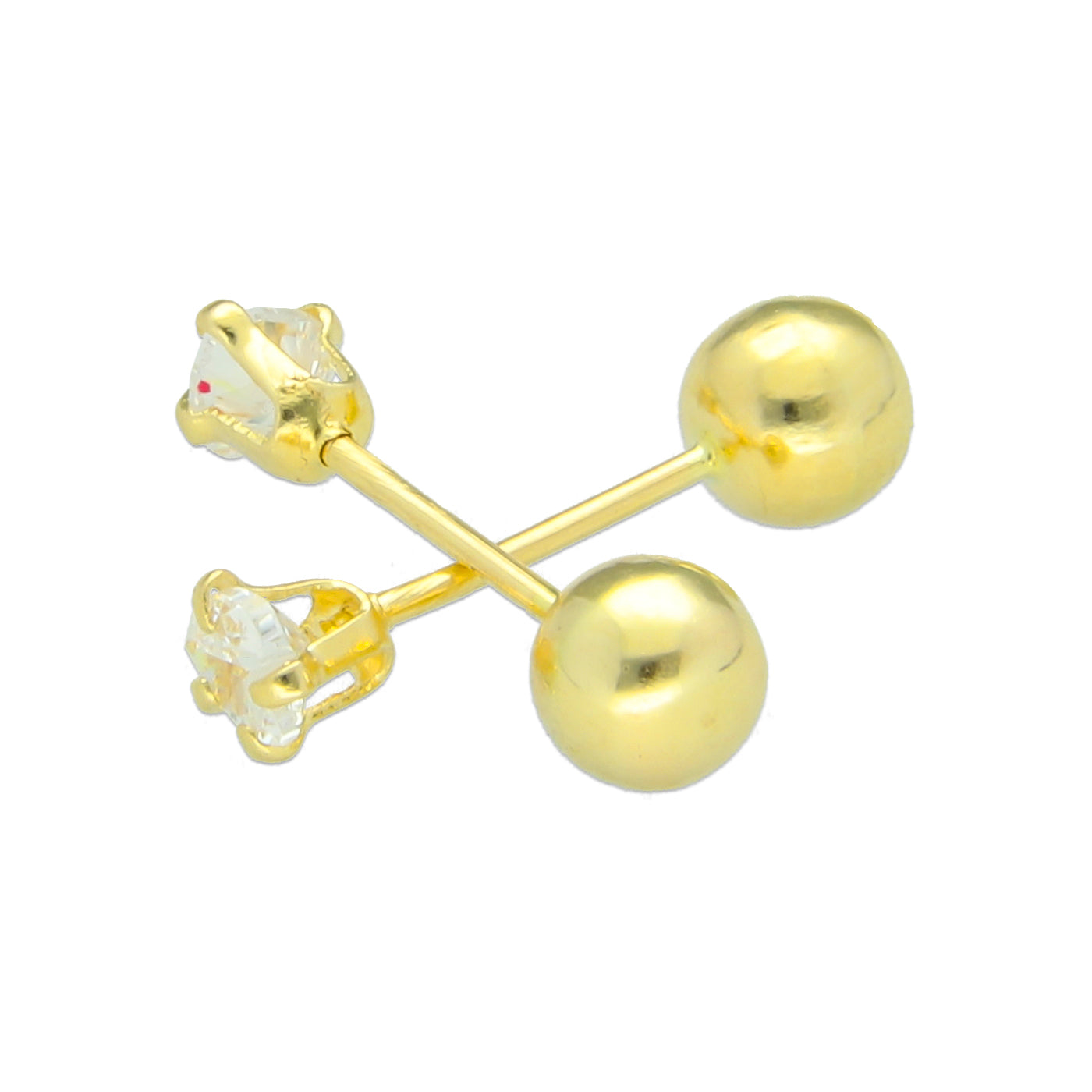 LPAUBR006 Aretes Broquel Oro 10K Bebé o Mujer Dormilona DV CORAZON 157 1831922670