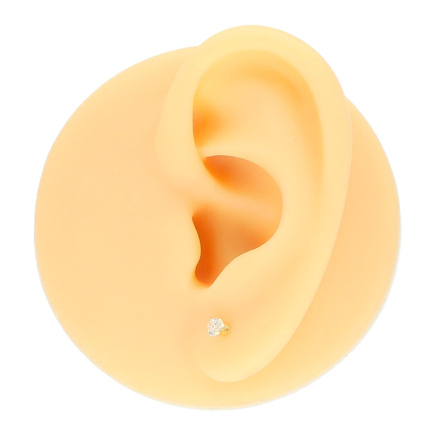 LPAUBR006 Aretes Broquel Oro 10K Bebé o Mujer Dormilona DV CORAZON 157 1831922670