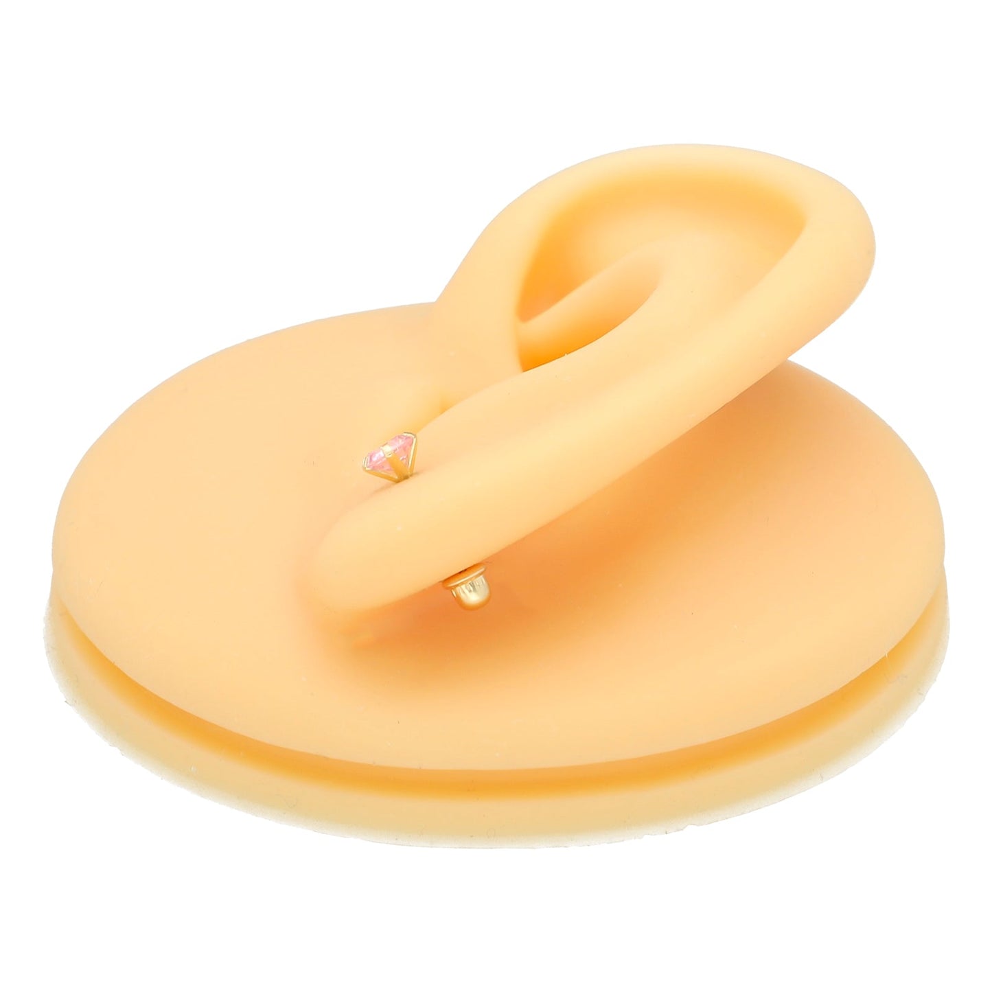 LPAUBR017 Aretes Broquel de Oro 10K Niñas o Mujer Zirc Kor 4mm 102r 1834391999