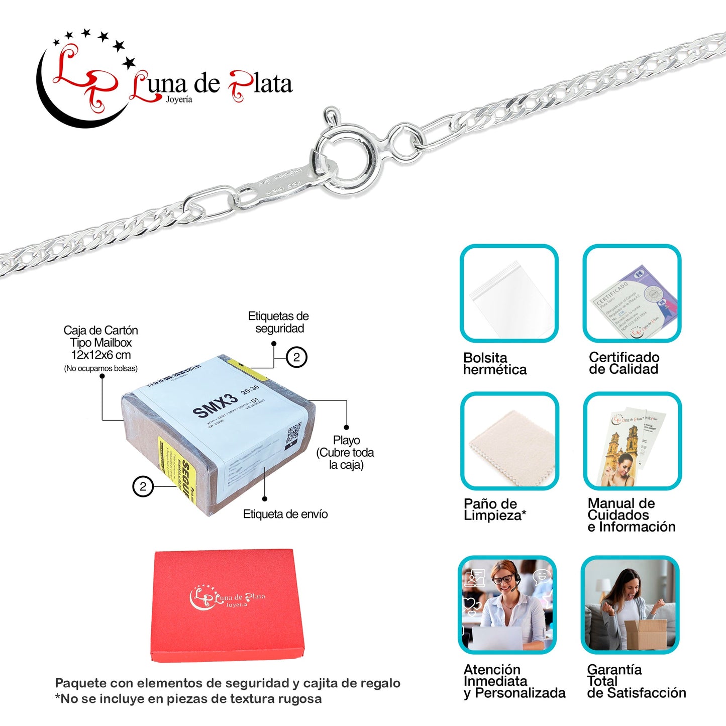 LPCU006-55 Cadena Doble Rombo 2 Mm X 55 Cm 739354495