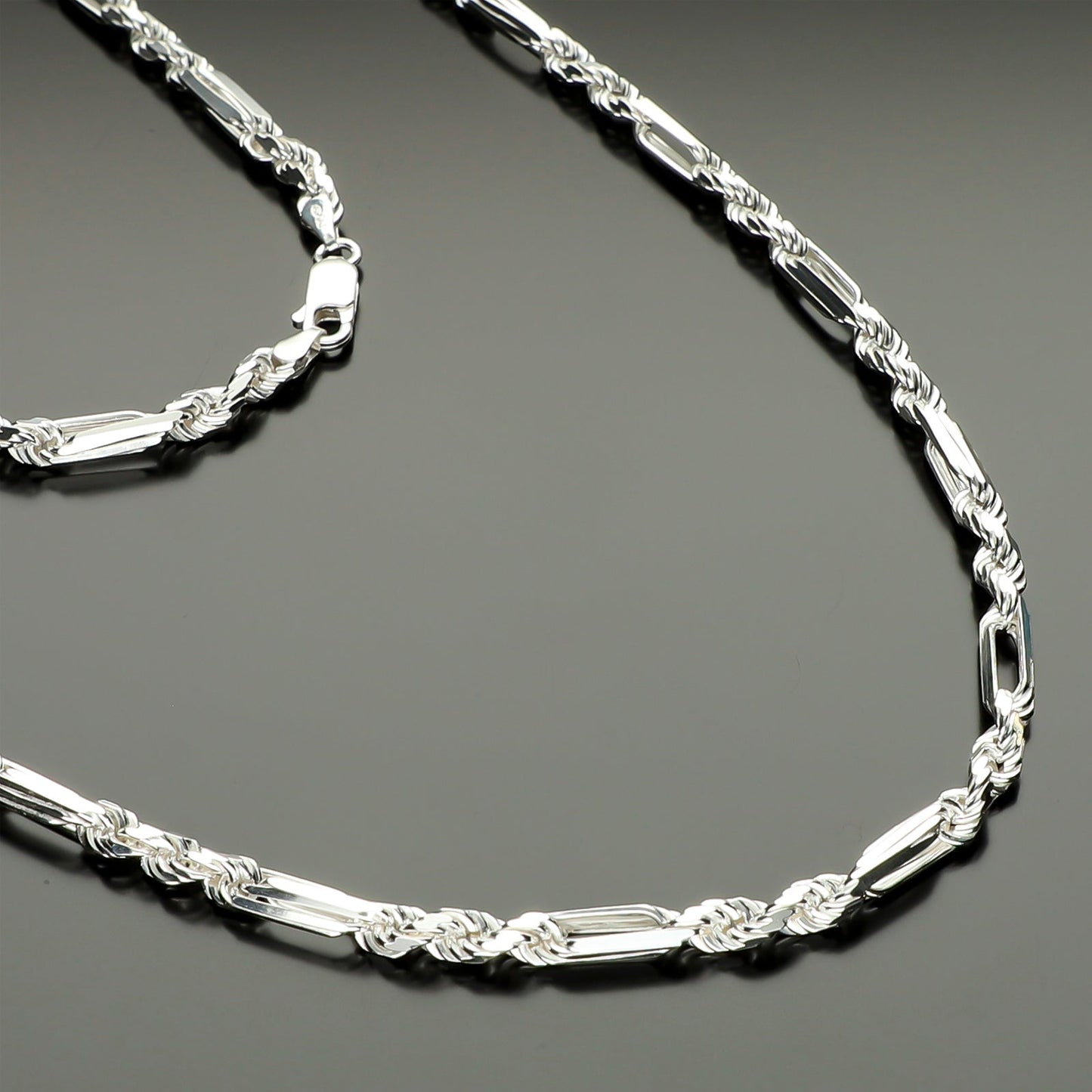 LPCU039-60 Cadena Torsal Fígaro 5 mm x 60 cm Plata .925 Taxco Gro 1815018320