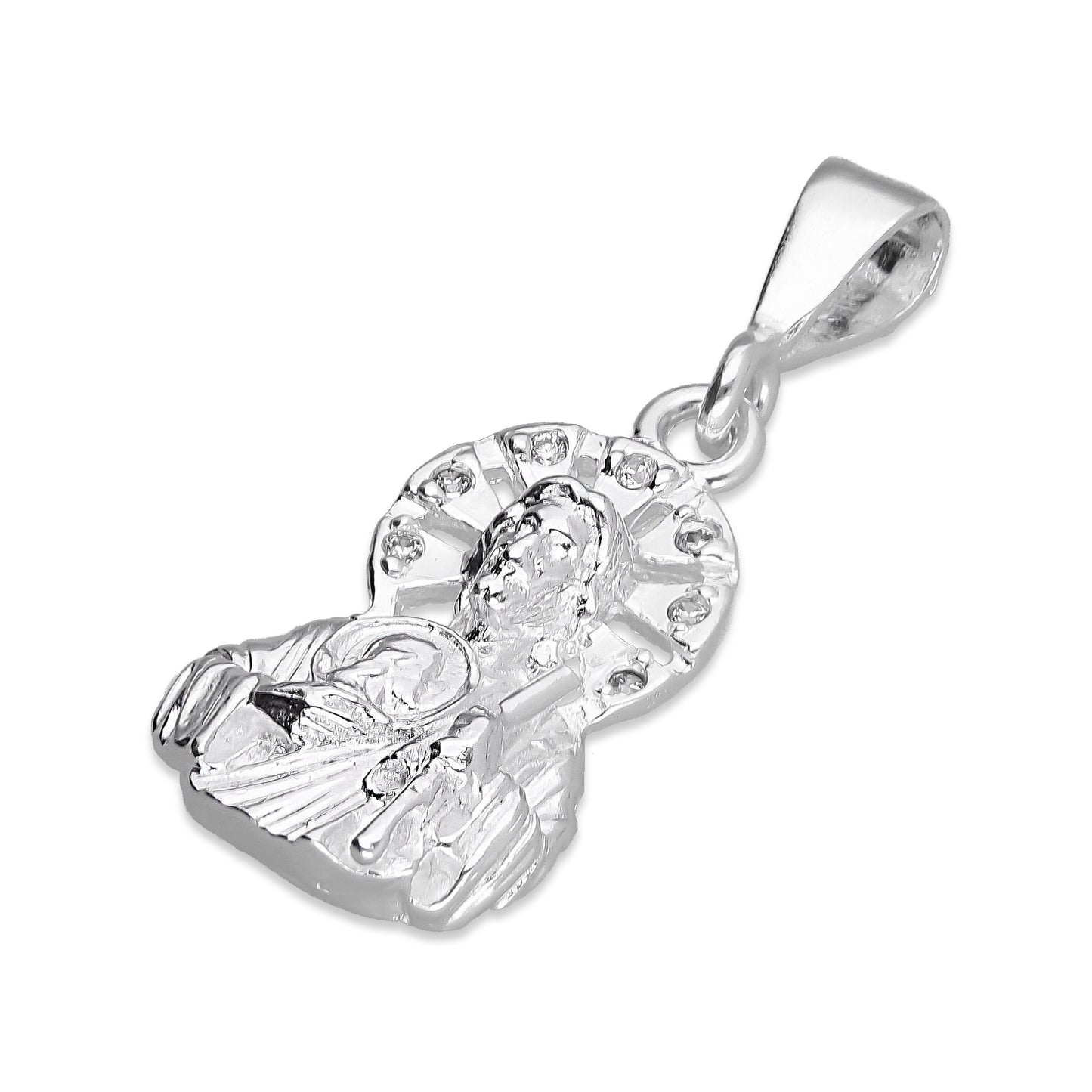 LPDJ025 Dije Mod San Judas Busto Chico De Plata .925 Taxco Gro MLM893356768