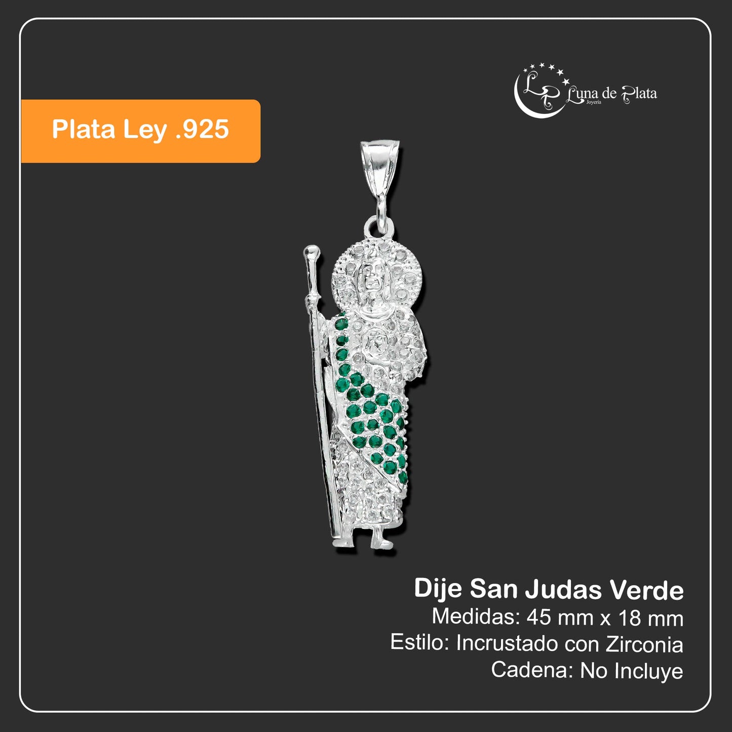LPDJ051 Dije San Judas Vde Plata Ley .925 Taxco Gro 1345606825