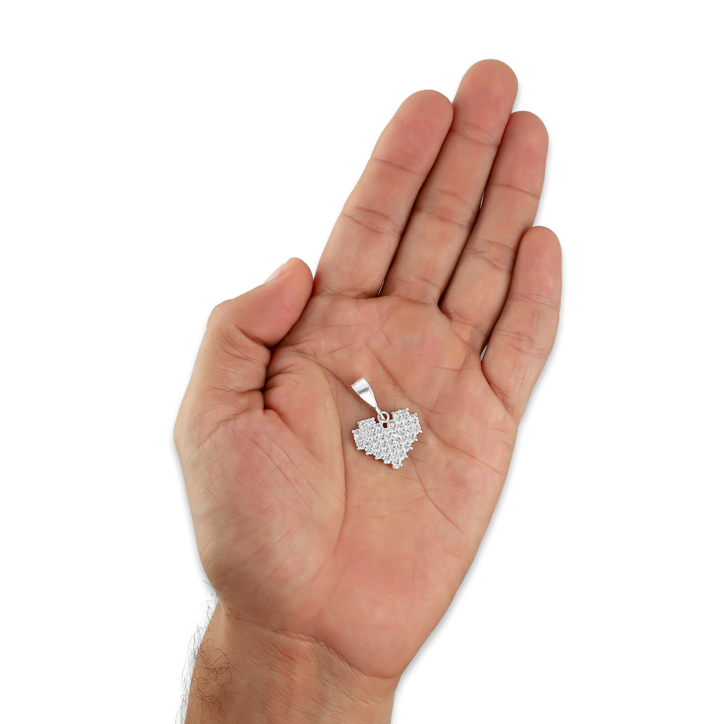 LPDJ083 Dije Corazón Pixel + Regalo Plata .925 Taxco Gro 1369081084