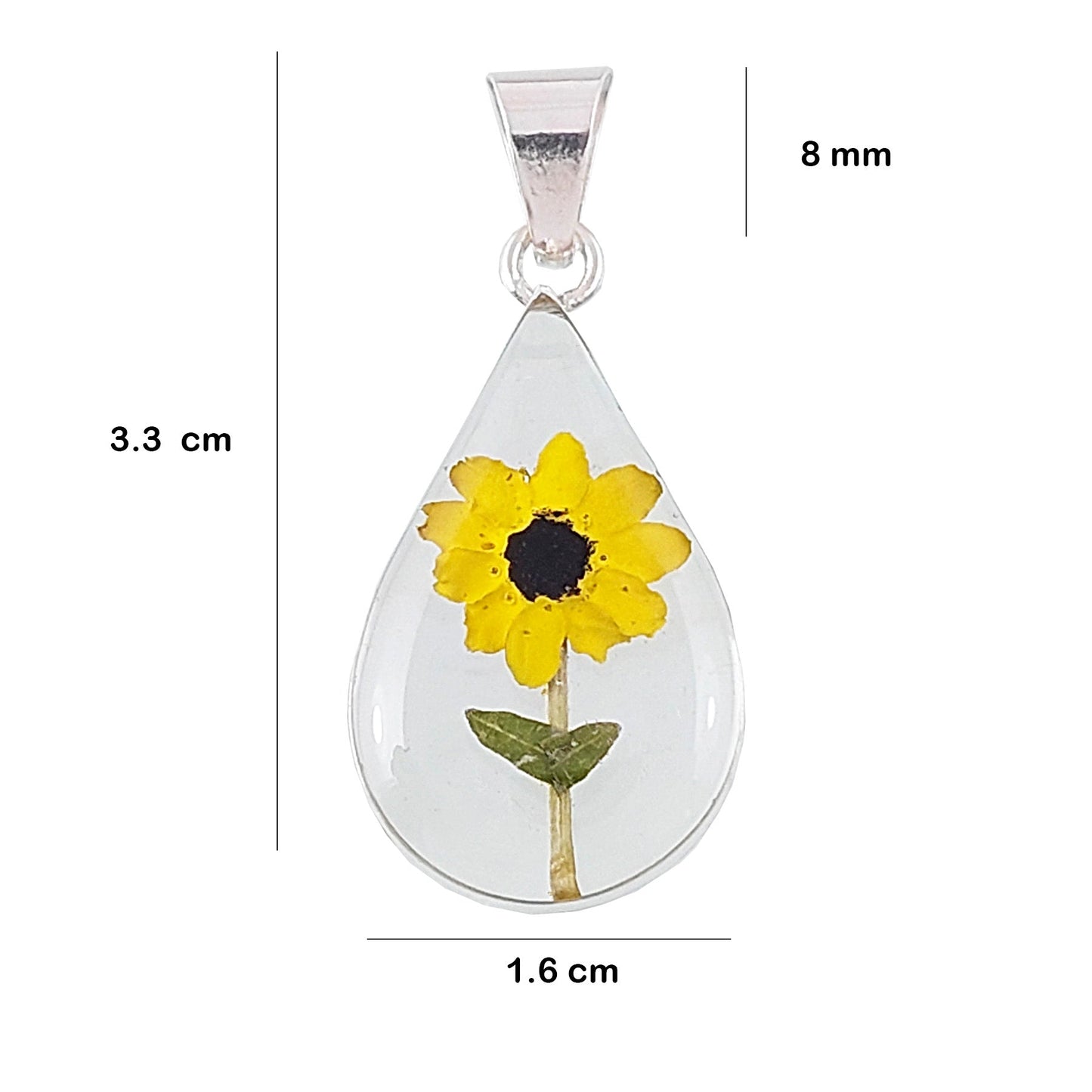LPDJ144 Dije Gota Girasol en Plata Ley .925 1591104821