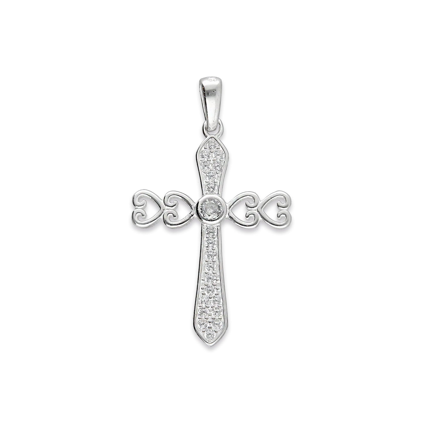 LPDJ272 Dije Cruz Costados Corazones Plata .925 Taxco Gro 2154547585