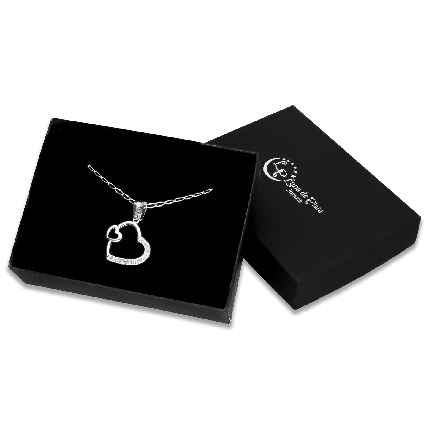 LPDP013 Dije Corazón con Mini + Cadena + Regalo Plata .925 Taxco Gro 1360412912