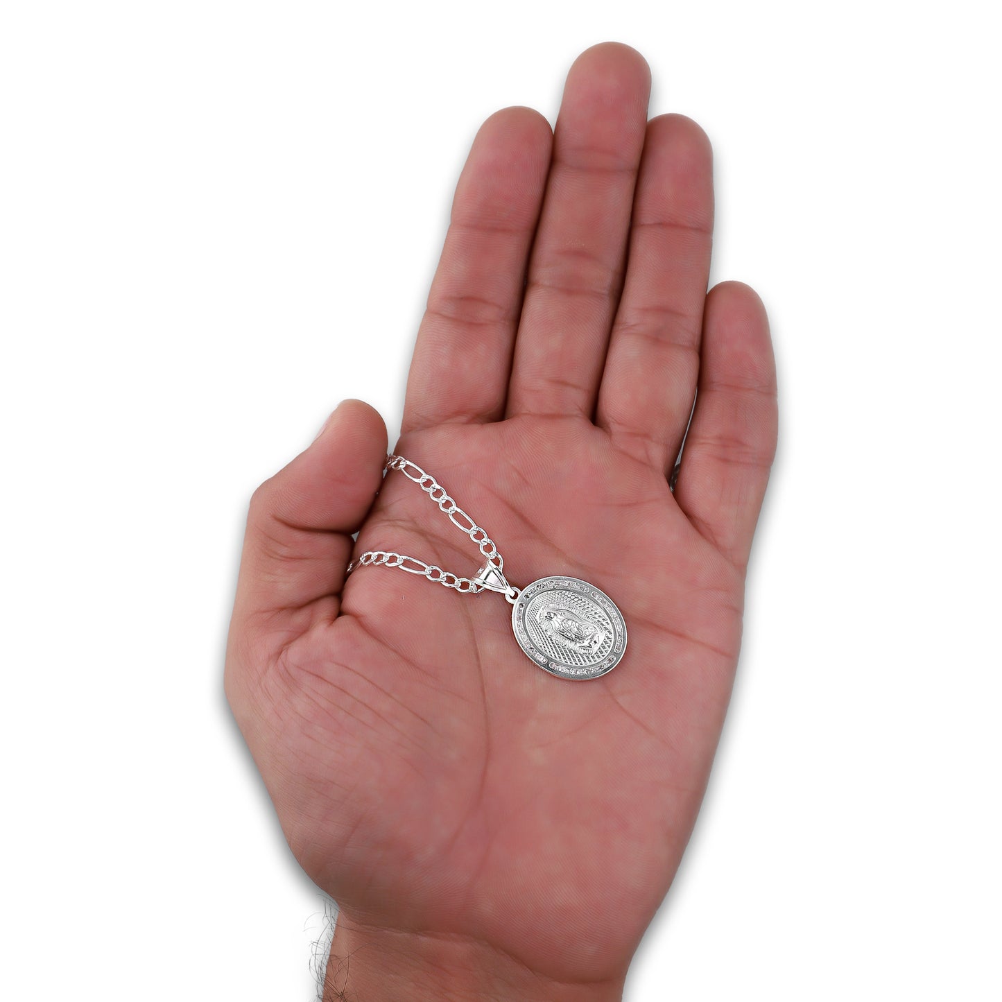 LPDP102 Cadena Con Medalla Virgen de Guadalupe Zirc En Plata .925 2637959200