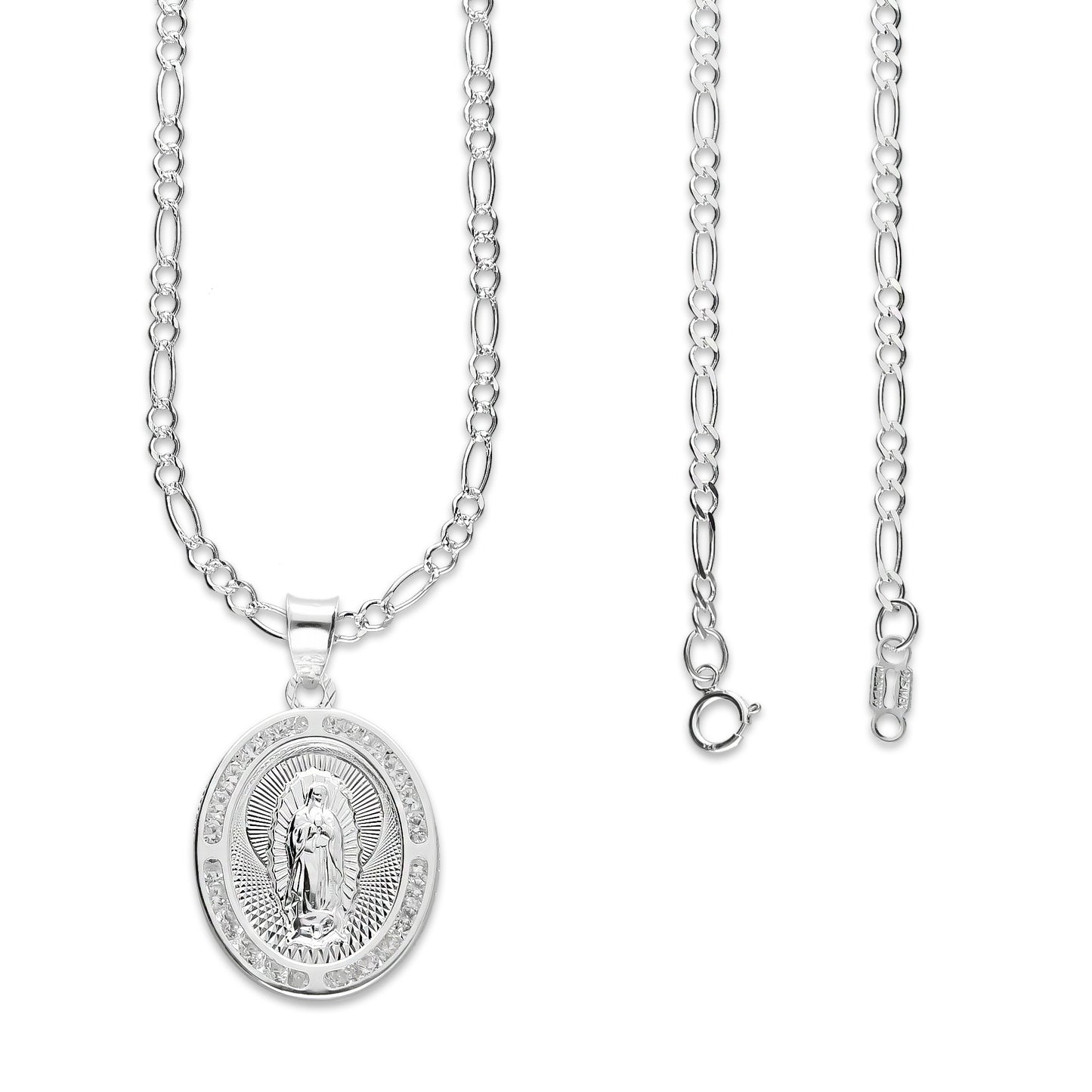 LPDP112 Medalla Grabado Personalizado + Cad Virgen Ovalo Gd O Z Plata .925 2125835169