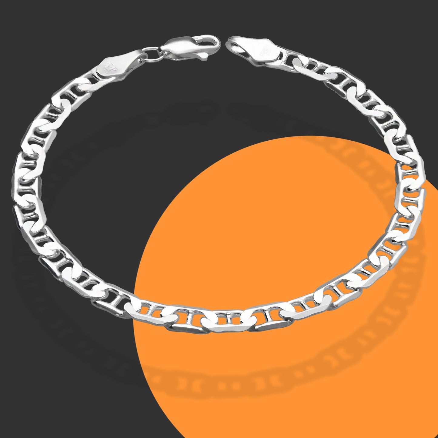 LPPC031 Pulsera Gussi 5 mm x 20 cm Plata Ley .925 Taxco Gro 1369974180