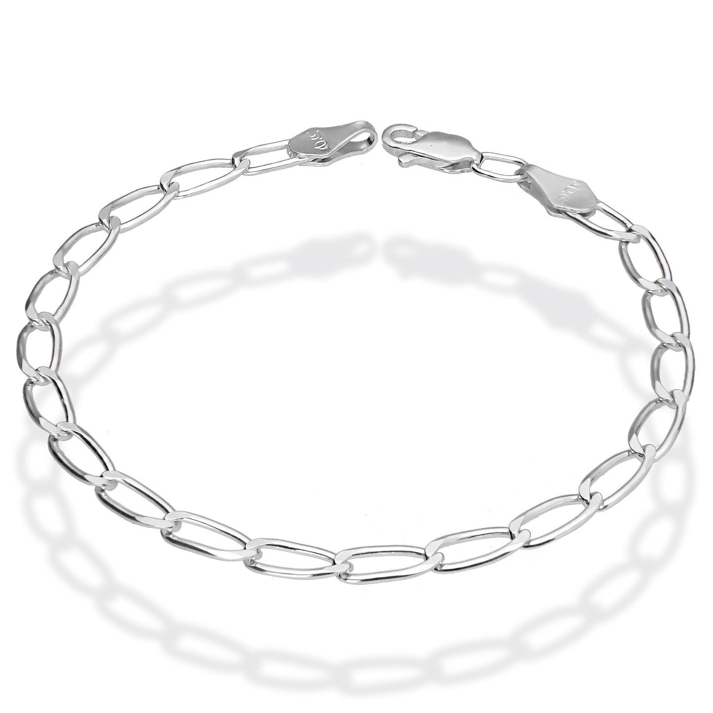 LPPC034 Pulsera Fígaro 0x1 4.5 mm x 19.5 cm Plata Ley .925 Taxco Gro 1370496423