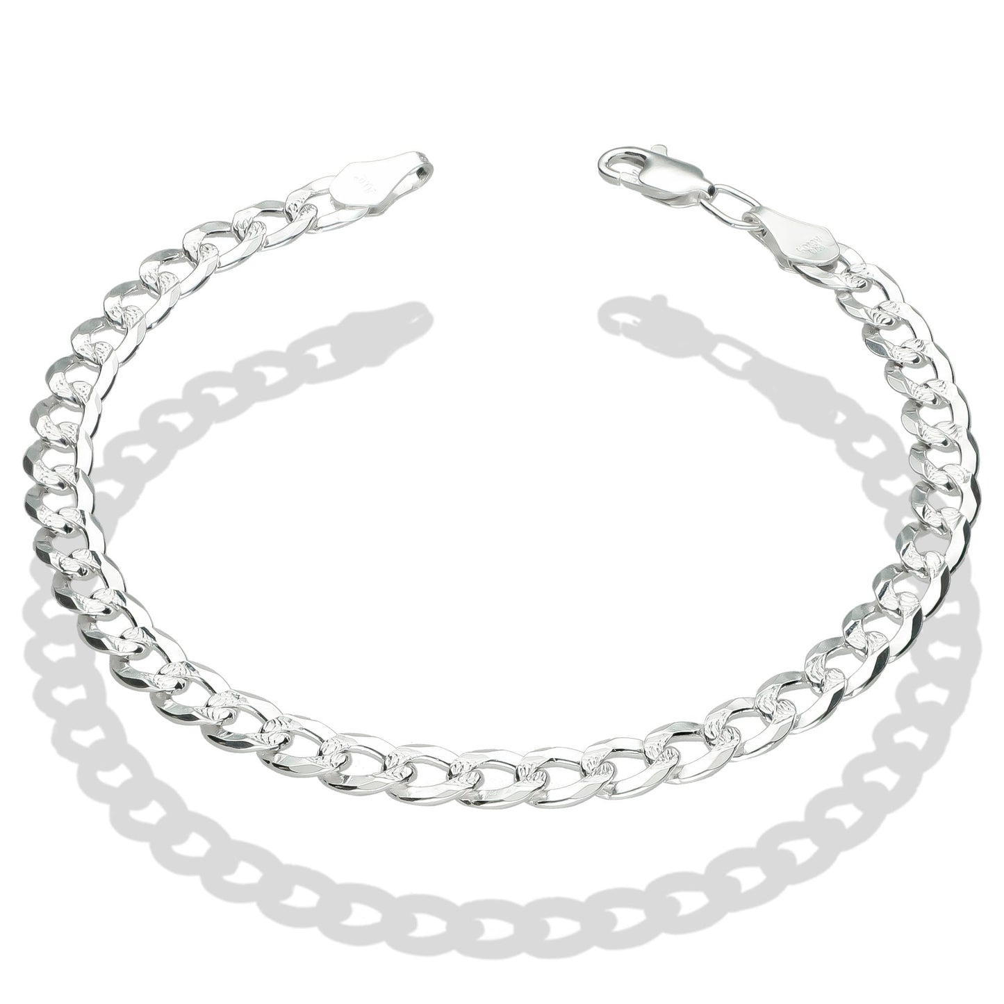 LPPC054 Pulsera Cubana Ame Diam 1x0 6 mm x 21 cm en Plata Ley .925 1503688632