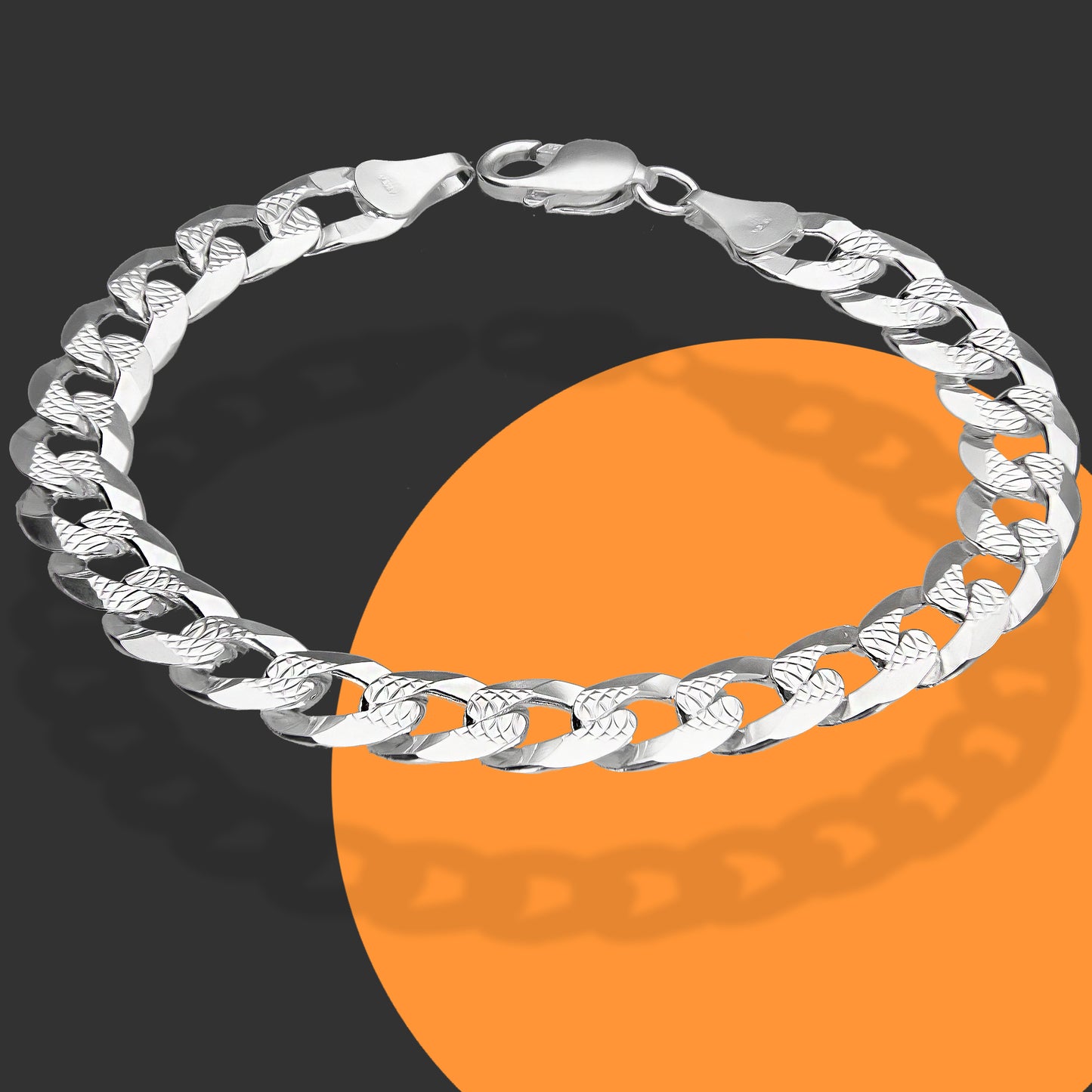 LPPC056 Pulsera Cubana Ame 10.6 mm x 22 cm en Plata Ley .925 1506206844