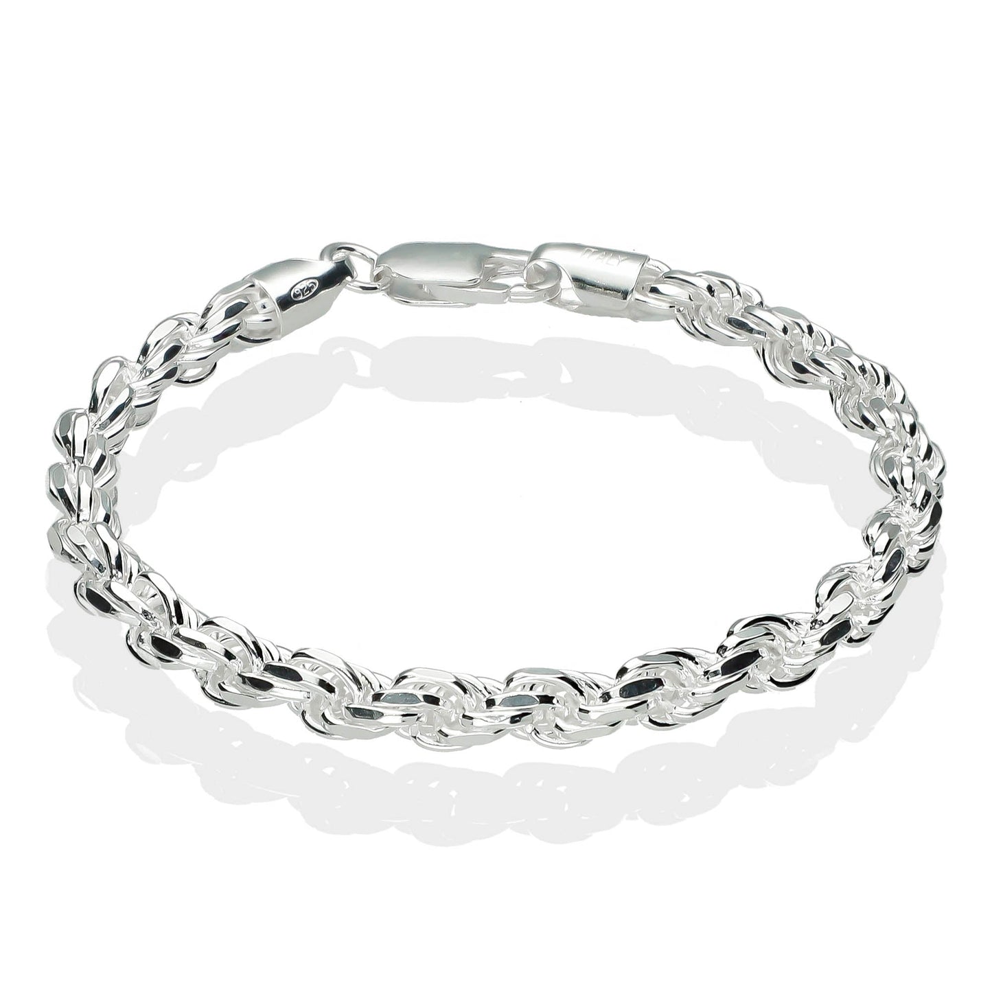 LPPC080 Pulsera Torsal Diamantada 5 mm x 21 cm en Plata .925 Taxco Gro 2750008562