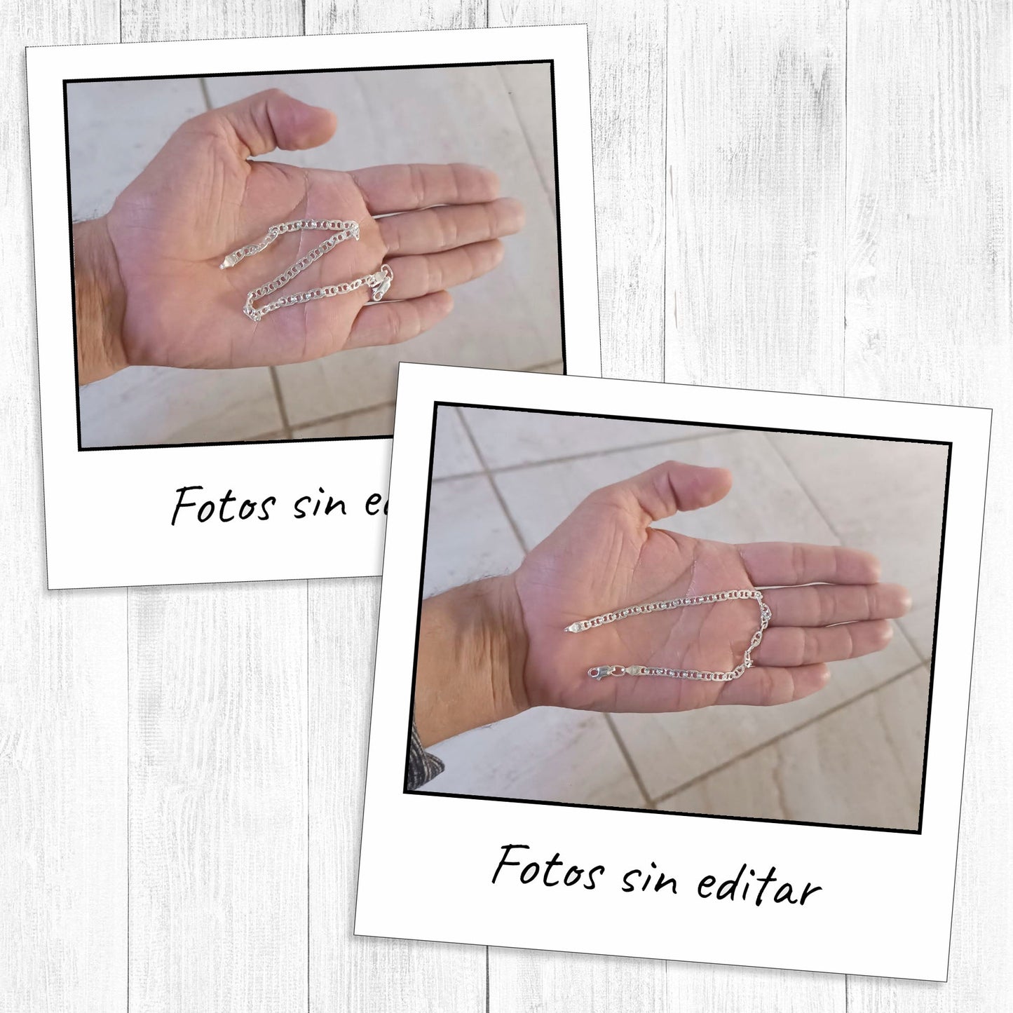 LPPD032 Pulsera Gusi 3.7 mm x 18.5 cm en Plata Ley .925 1500917547