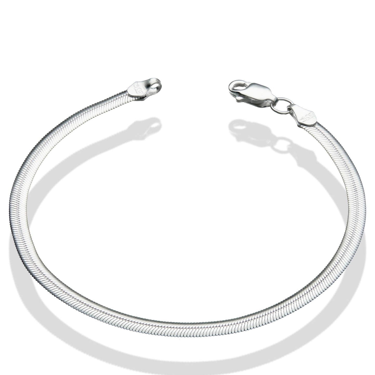 LPPD067 Pulsera Monorriel Ovalada 3 mm x 18 cm Plata Ley .925 1683992166