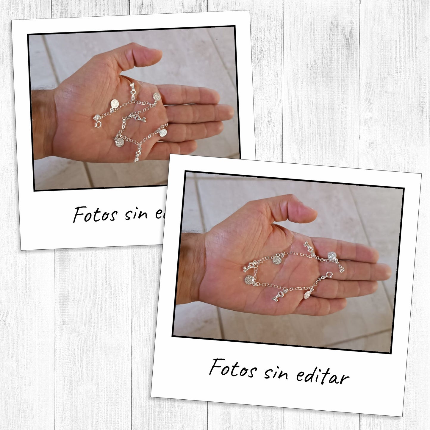 LPPD090 Pulsera Dijes Medalla y Llave 3D San Benito Plata Ley .925 2962274666