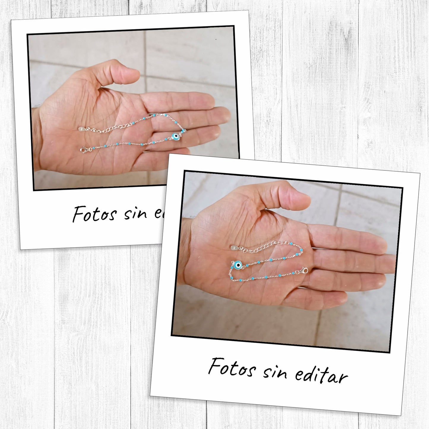 LPPD103 Pulsera Ojito Turco Bisel CB Azul Cielo en Plata Fina .925 2065565853