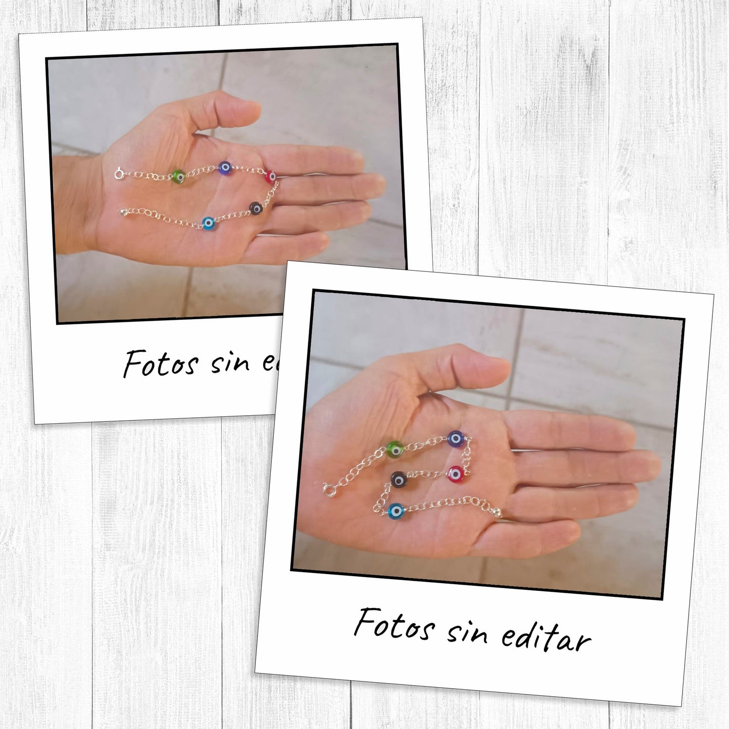 LPPD107 Pulsera Ojitos Multicolor Sin Bisel en Plata Fina .925 3073134012