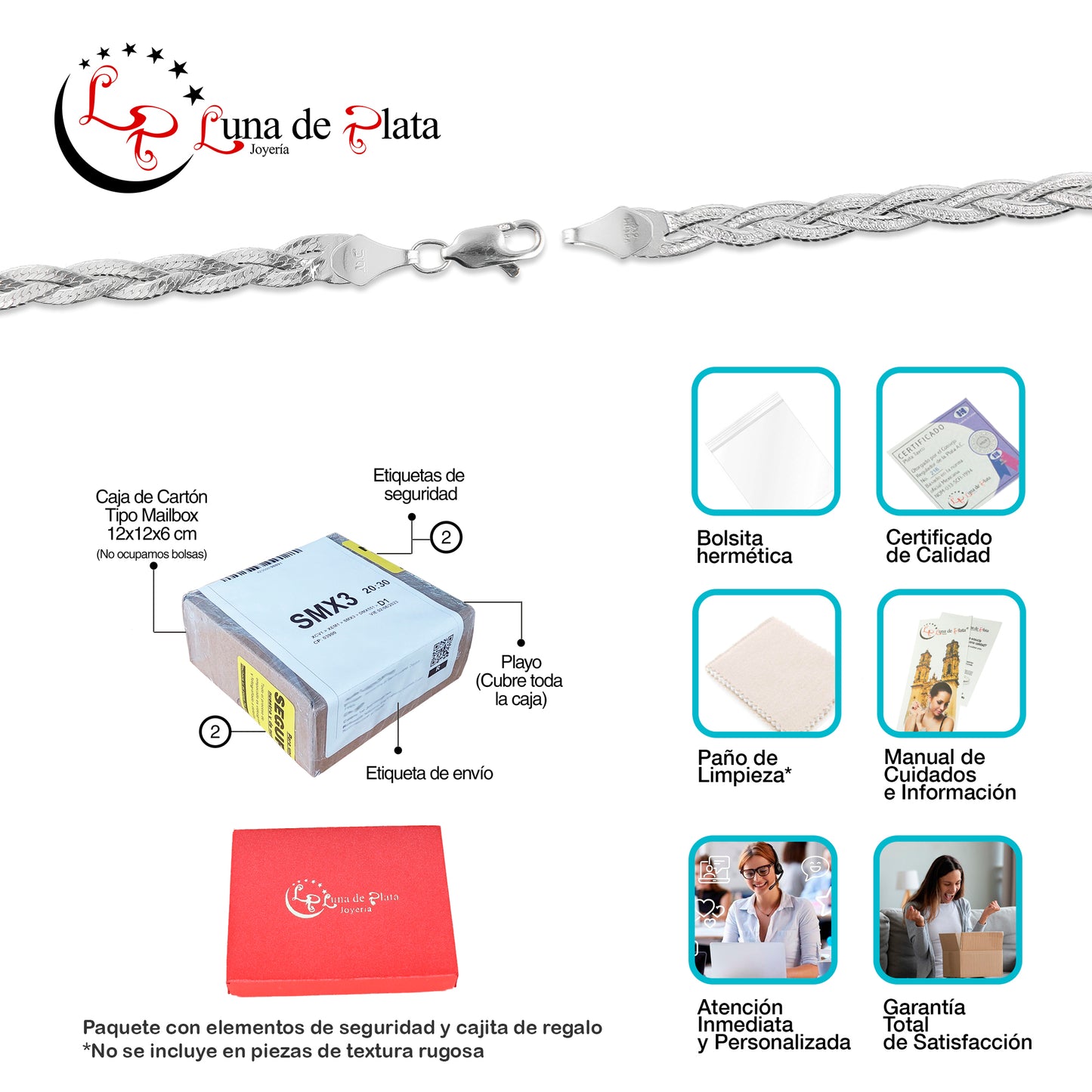 LPPD109 Pulsera Grabada Trenzada en Plata Fina .925 Taxco Gro 3138226786
