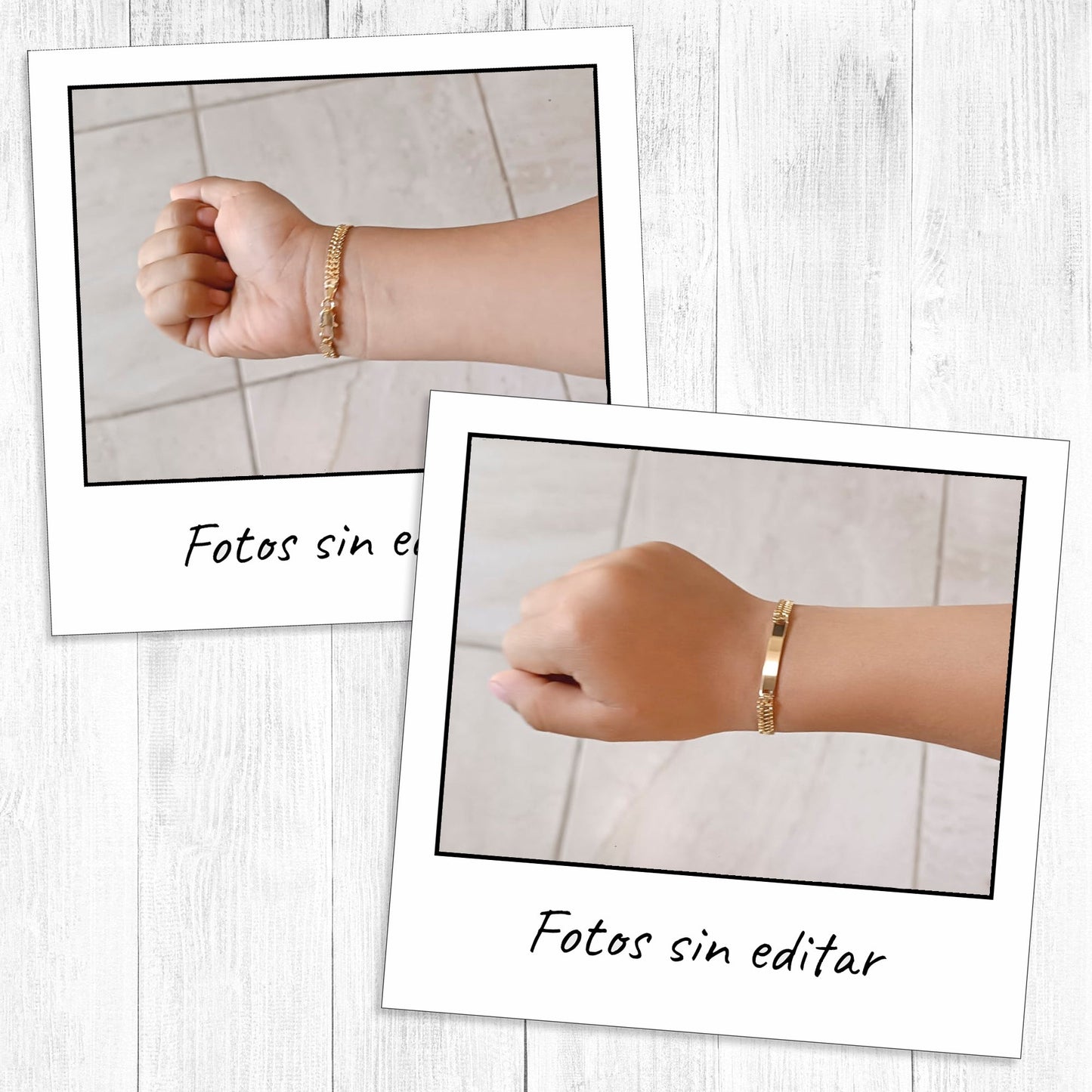 LPPG003 Mini Pulsera Personalizada D Eslabón 13 cm Oro Laminado 18 K 2993647178