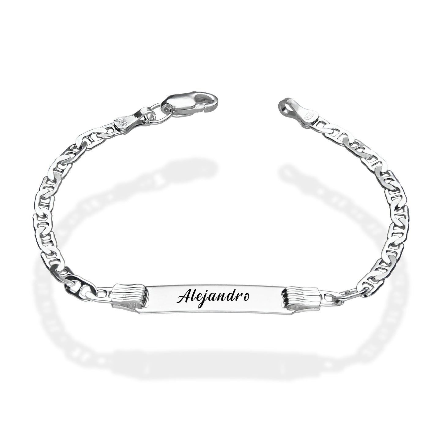 LPPN017 Esclava Pequeña 14 cm Gusi Lisa en Plata Ley .925 2119627157