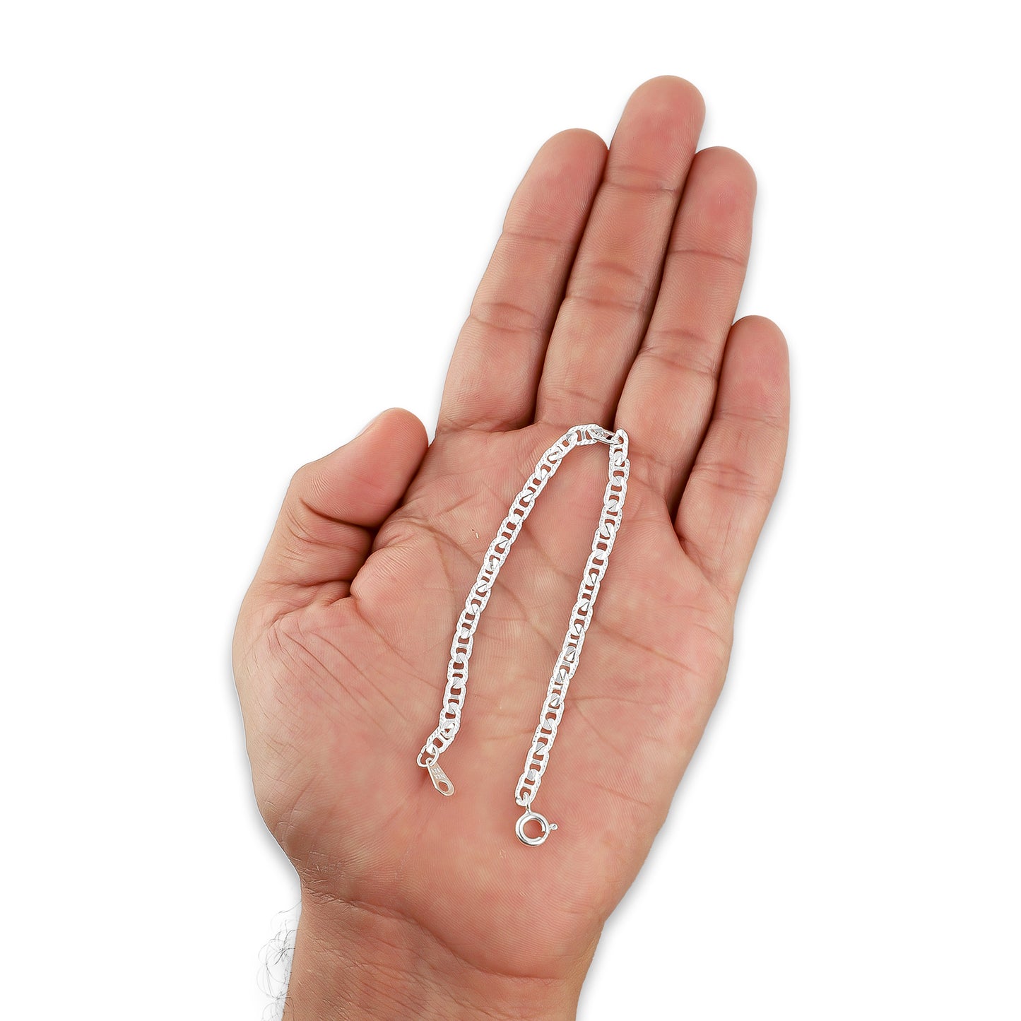 LPPN027-17 Pulsera Mod Gusi Plana Ext Diam 17 cm x 4 mm en Plata Ley .925 2126535947