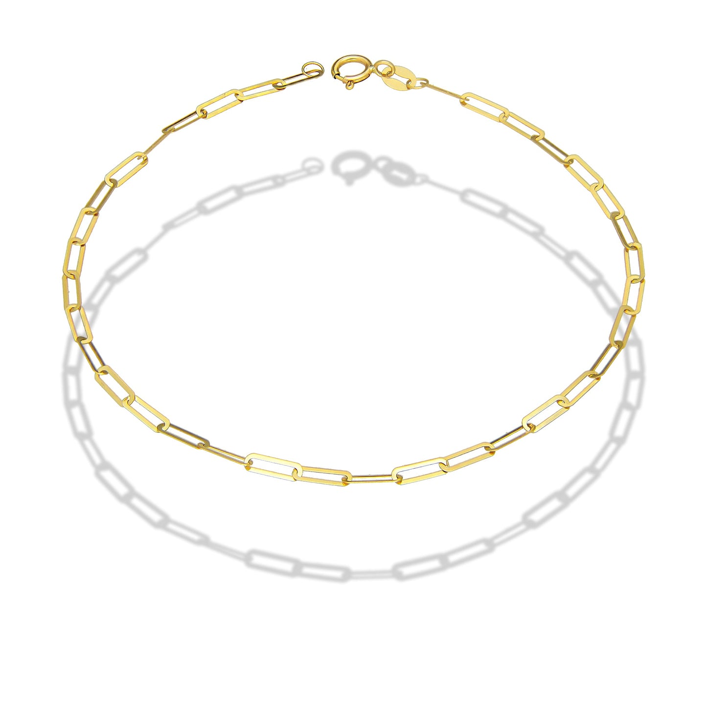 MR10PD133 Pulsera Dama Oro Sólido 10K EMF10 Modelo Clip Largo 2 mm x 18 cm