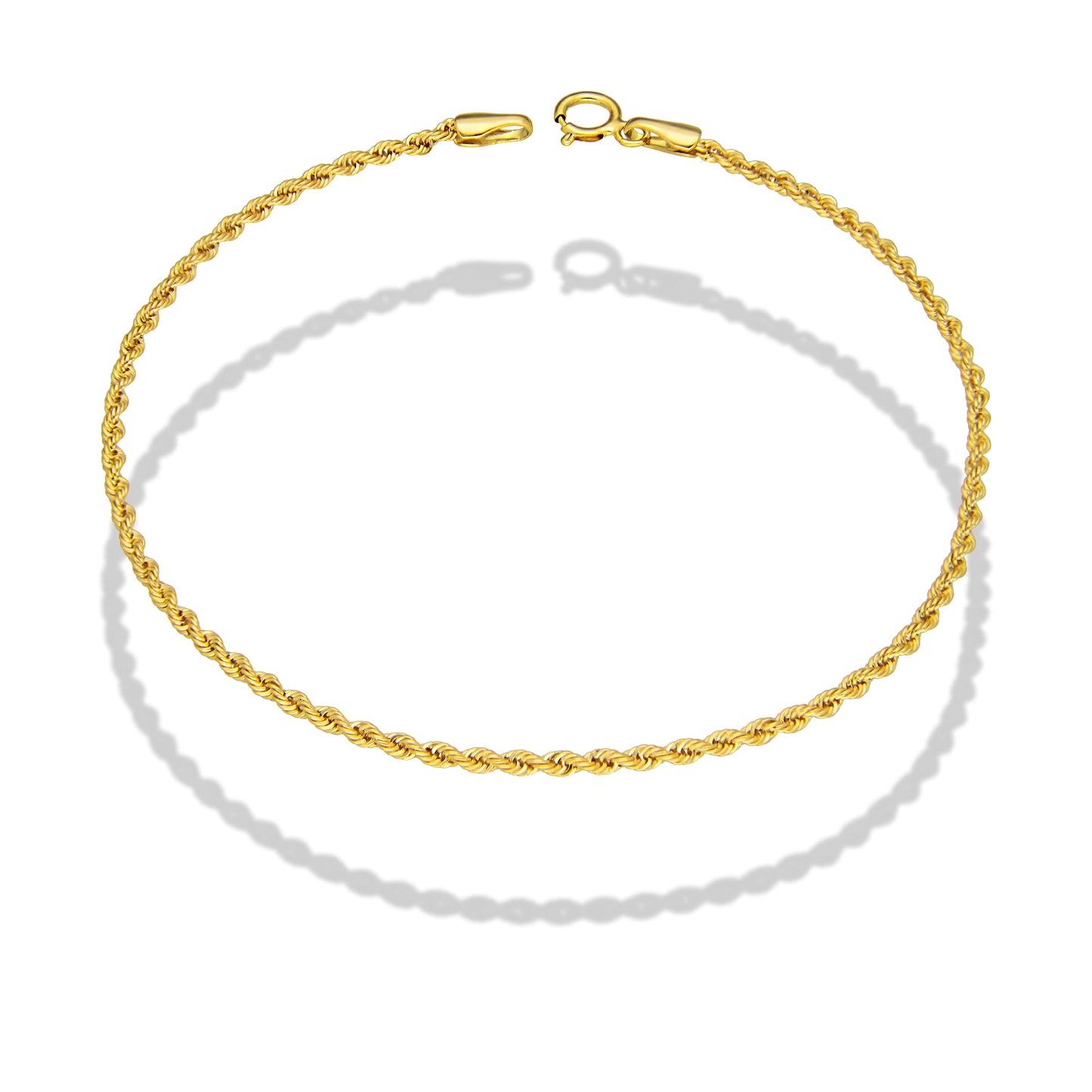 MR10PD136 Pulsera Dama Oro Sólido 10K EMF10 Modelo Torsal Súper Ligera 1.8 mm x 18.5 cm