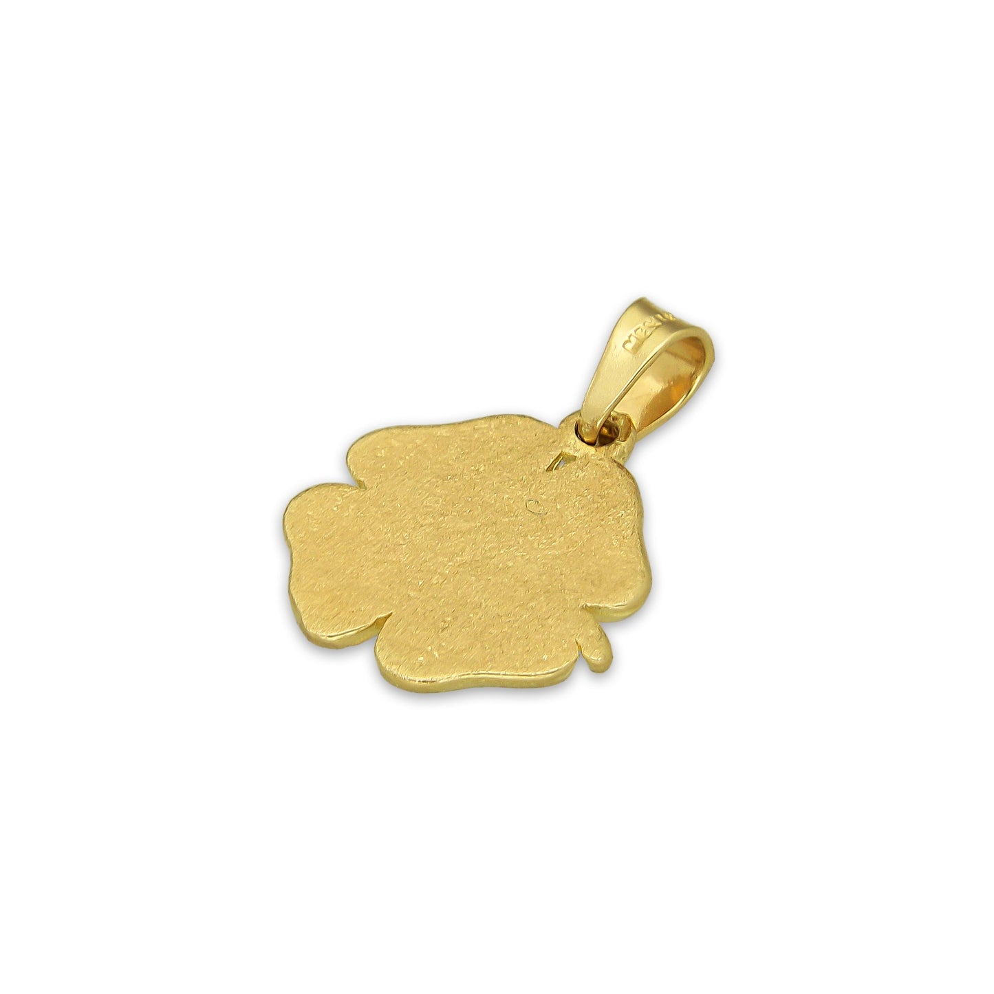 MR14DJ161 Dije Oro Sólido 14K Trébol de la Suerte 1.3 cm x 1.9 cm