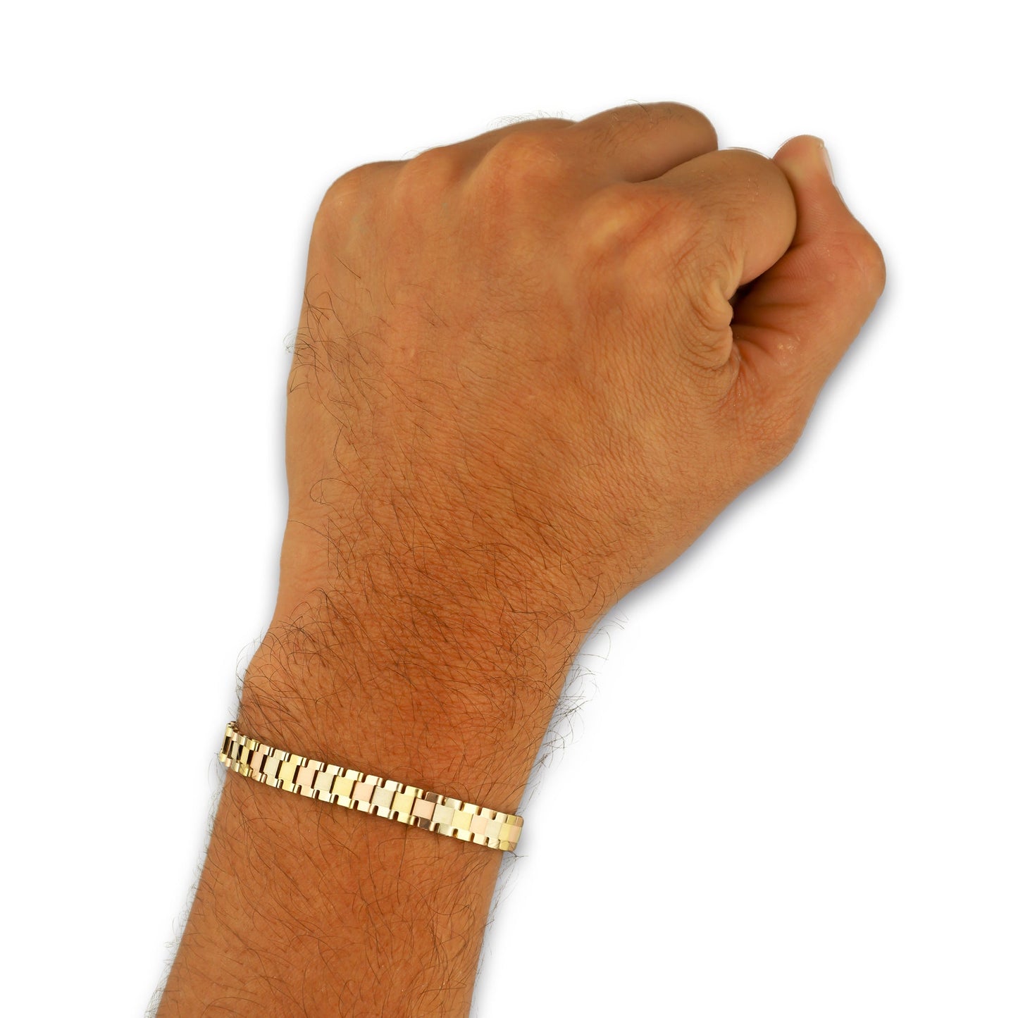 MR14PC066 Pulsera Para Caballero Oro Sólido 14K EMF14 Modelo Rlx Florentino 6 mm x 20 cm