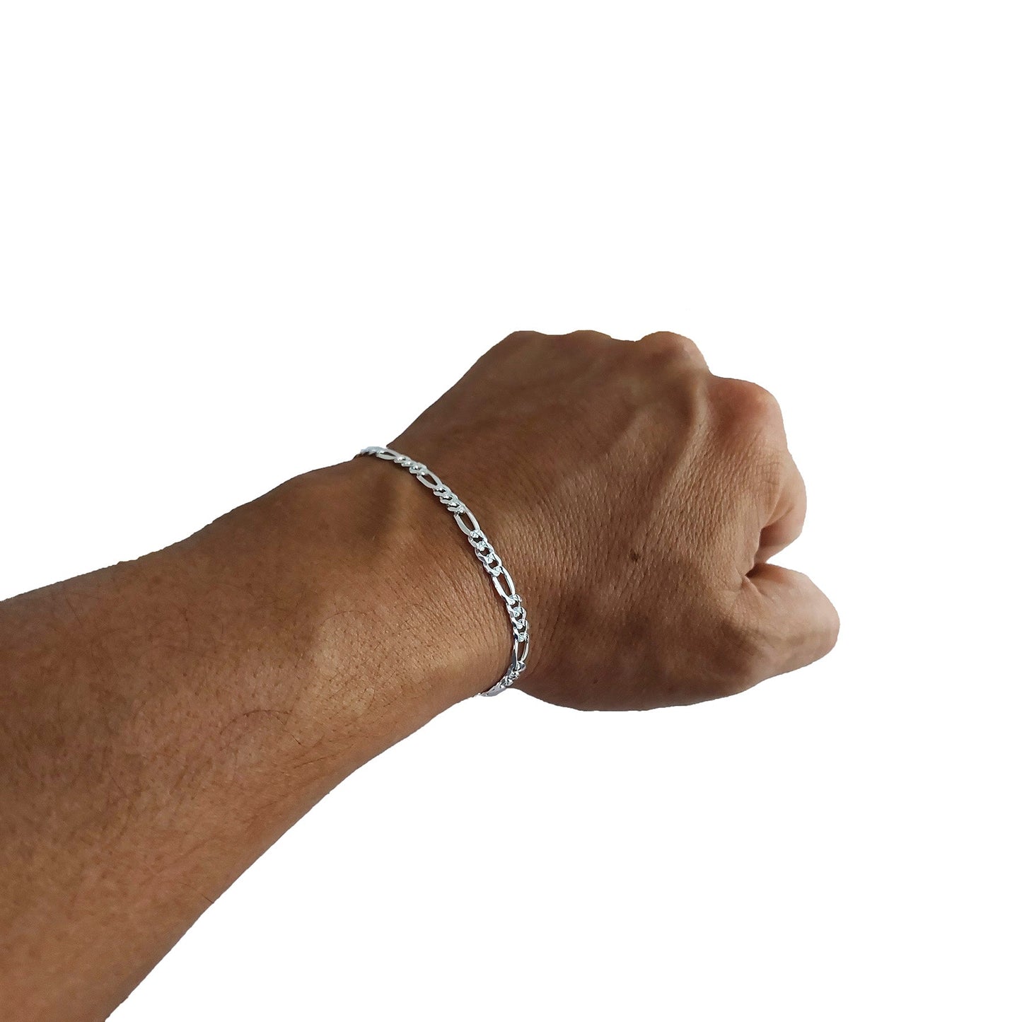 LPPC063 Pulsera Figaro 3x1 de 4 mm x 19 cm en Plata Ley .925 1509438951